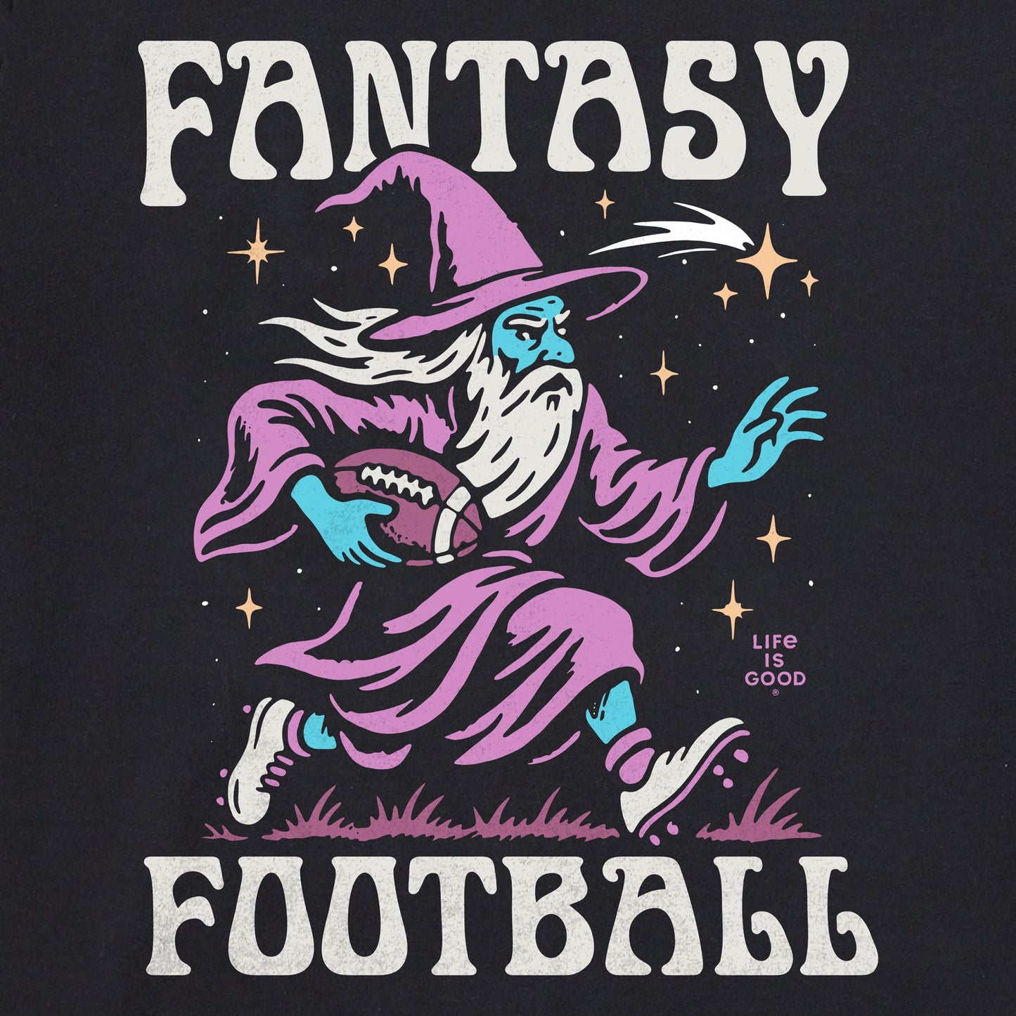 Women's Fantasy Football Rushing Wizard Short Sleeve Tee