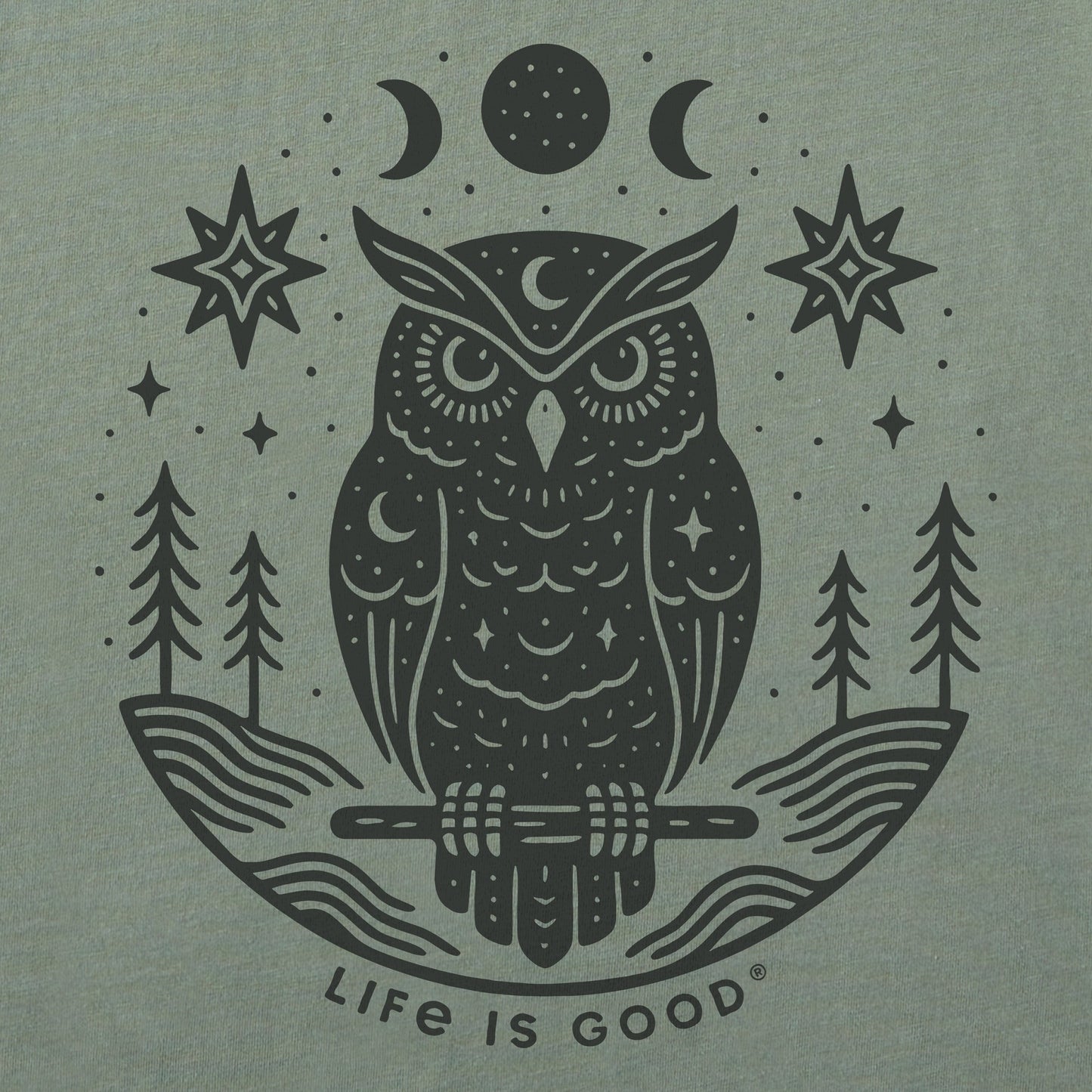Women's Witchy Owl Short Sleeve Crusher Tee