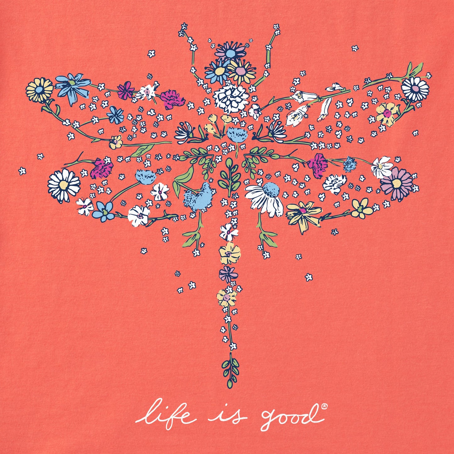 Women's Wildflower Dragonfly Shape Crusher Tank