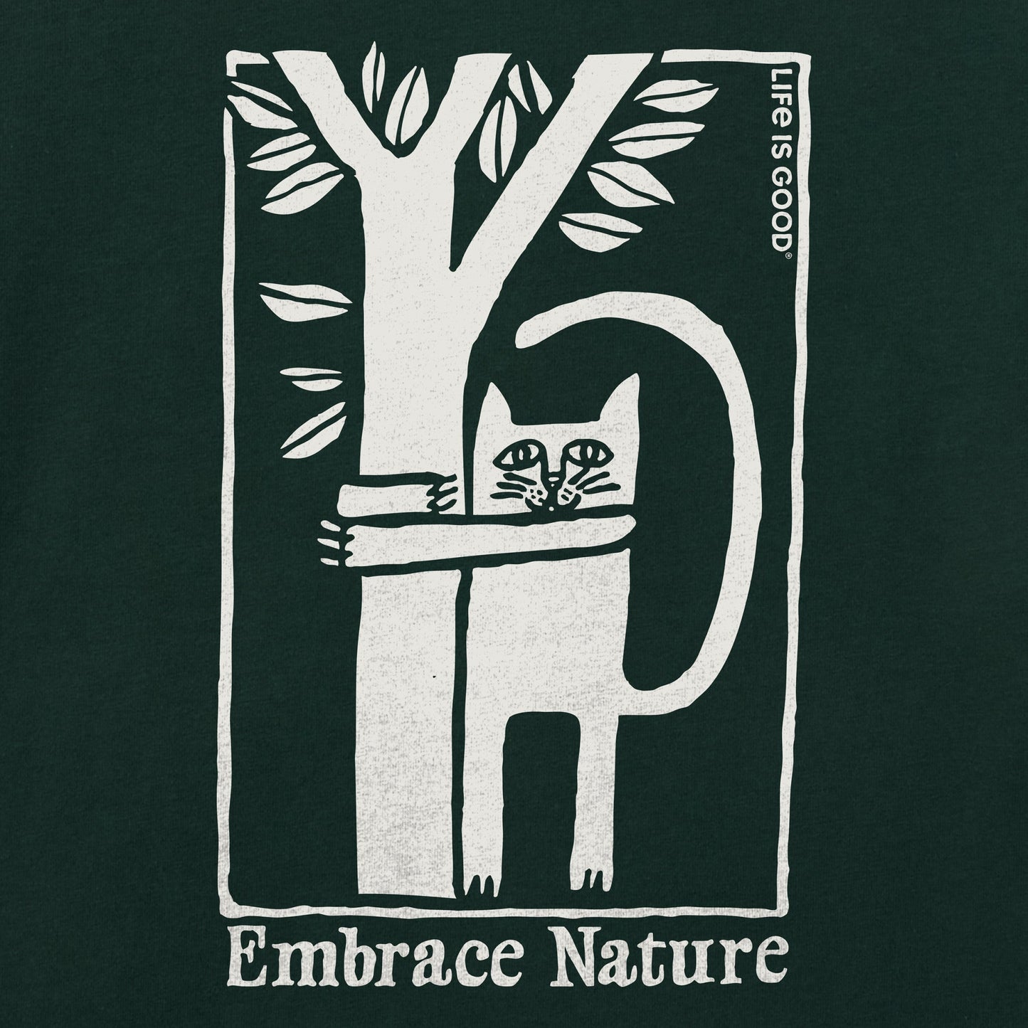 Men's Embrace Nature Cat Short Sleeve Crusher Tee