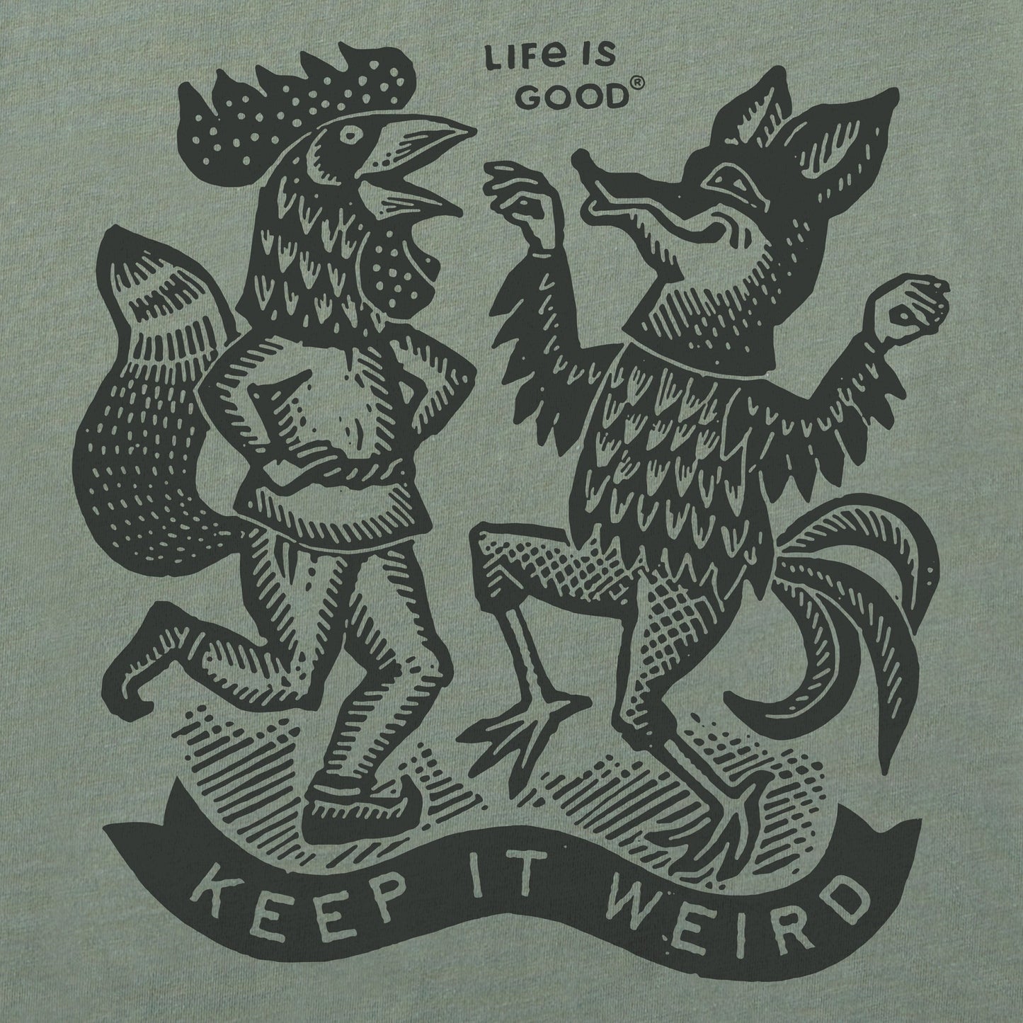 Men's Keep it Weird Chicken Fox Short Sleeve Tee