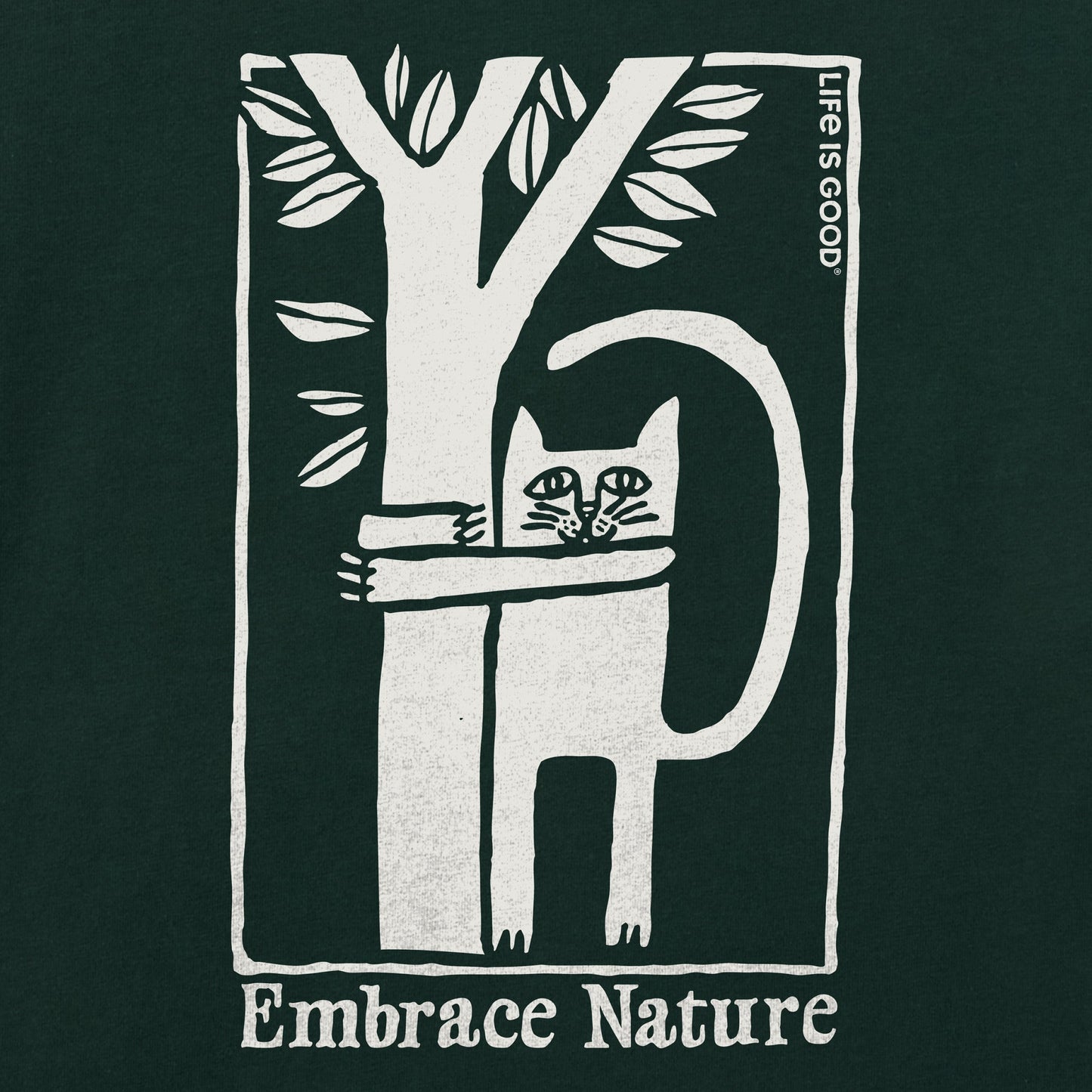 Women's Embrace Nature Cat Short Sleeve Crusher Boxy Tee