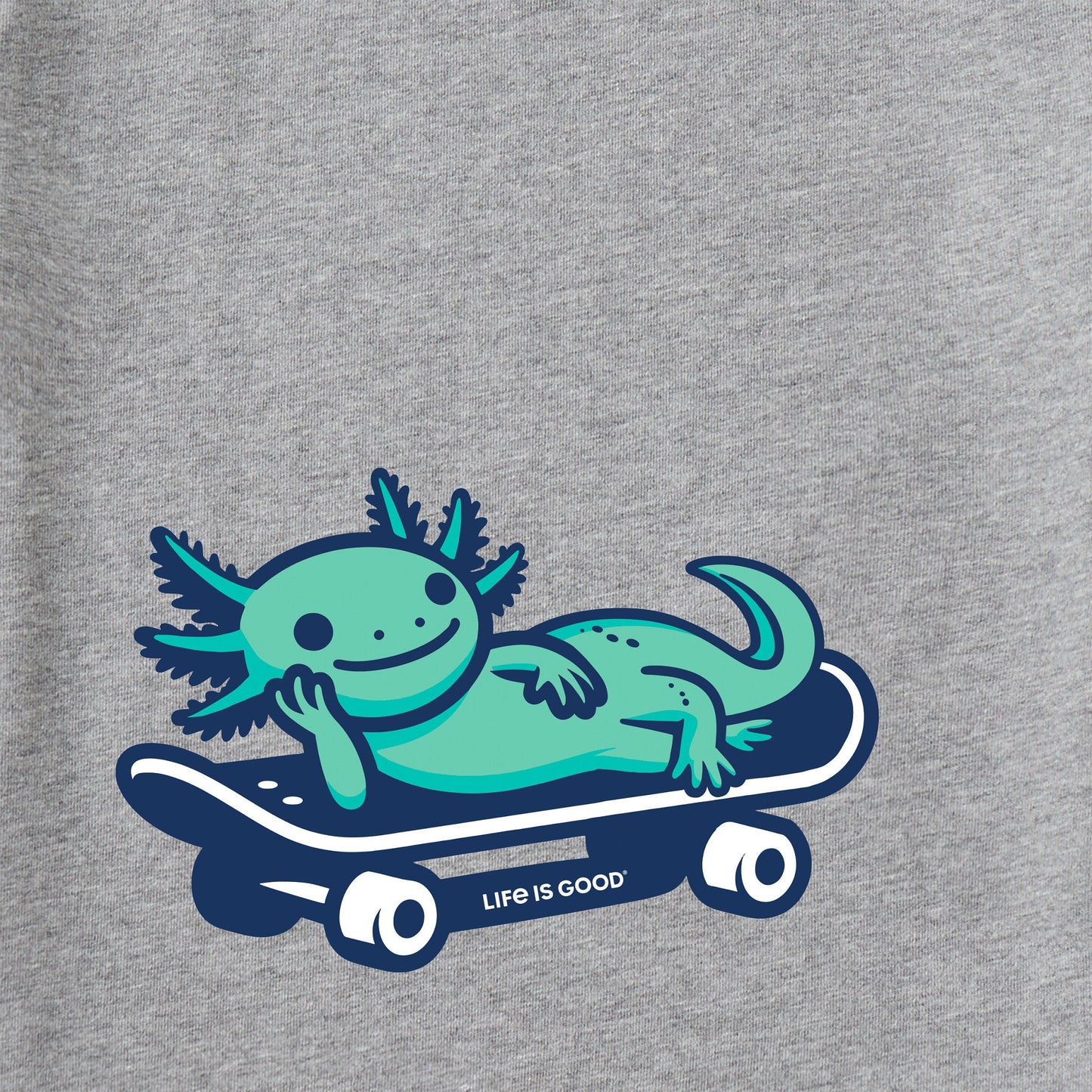 Kids Skater Axolotl Short Sleeve Crusher Tee