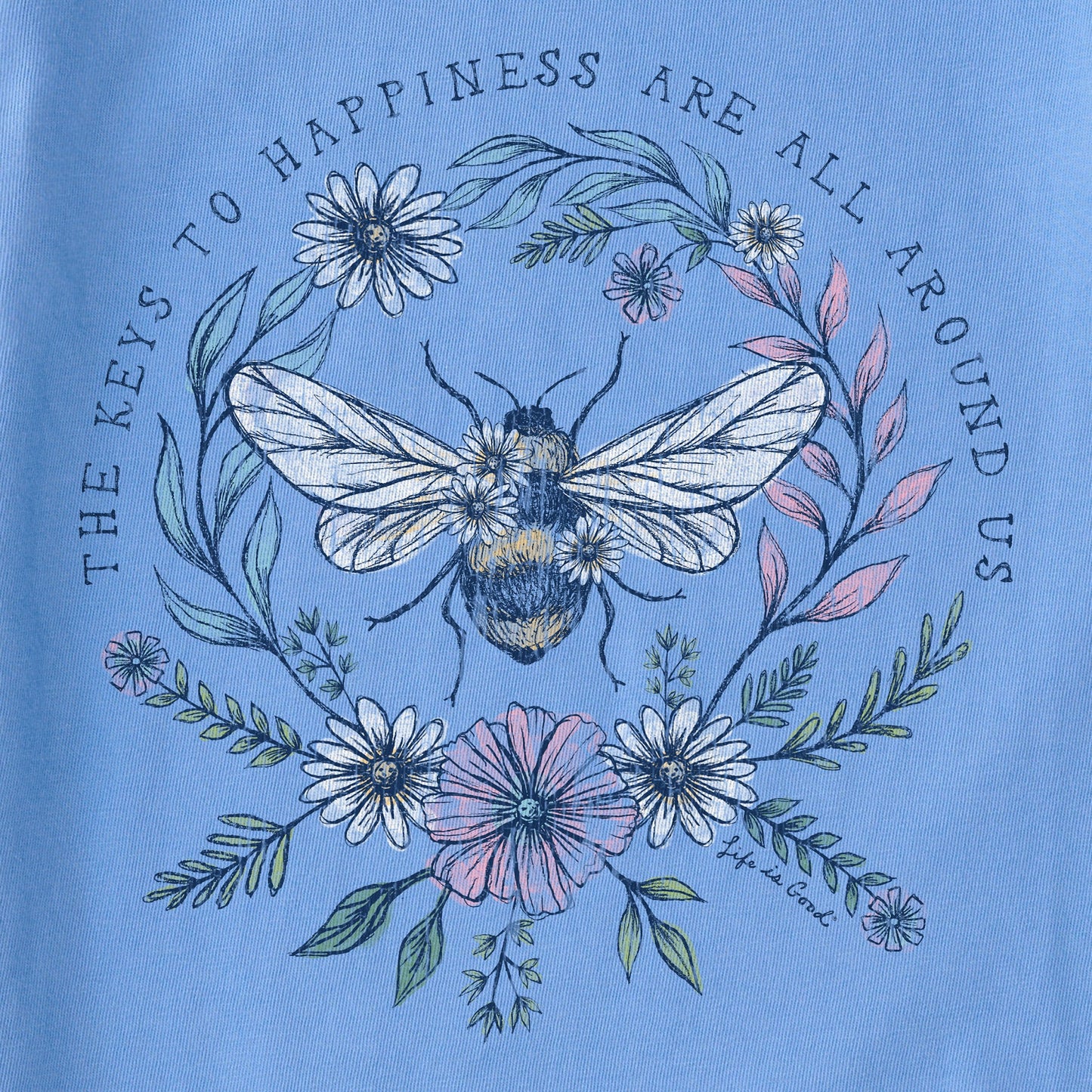 Women's Bee Happiness All Around Long Sleeve Crusher Vee