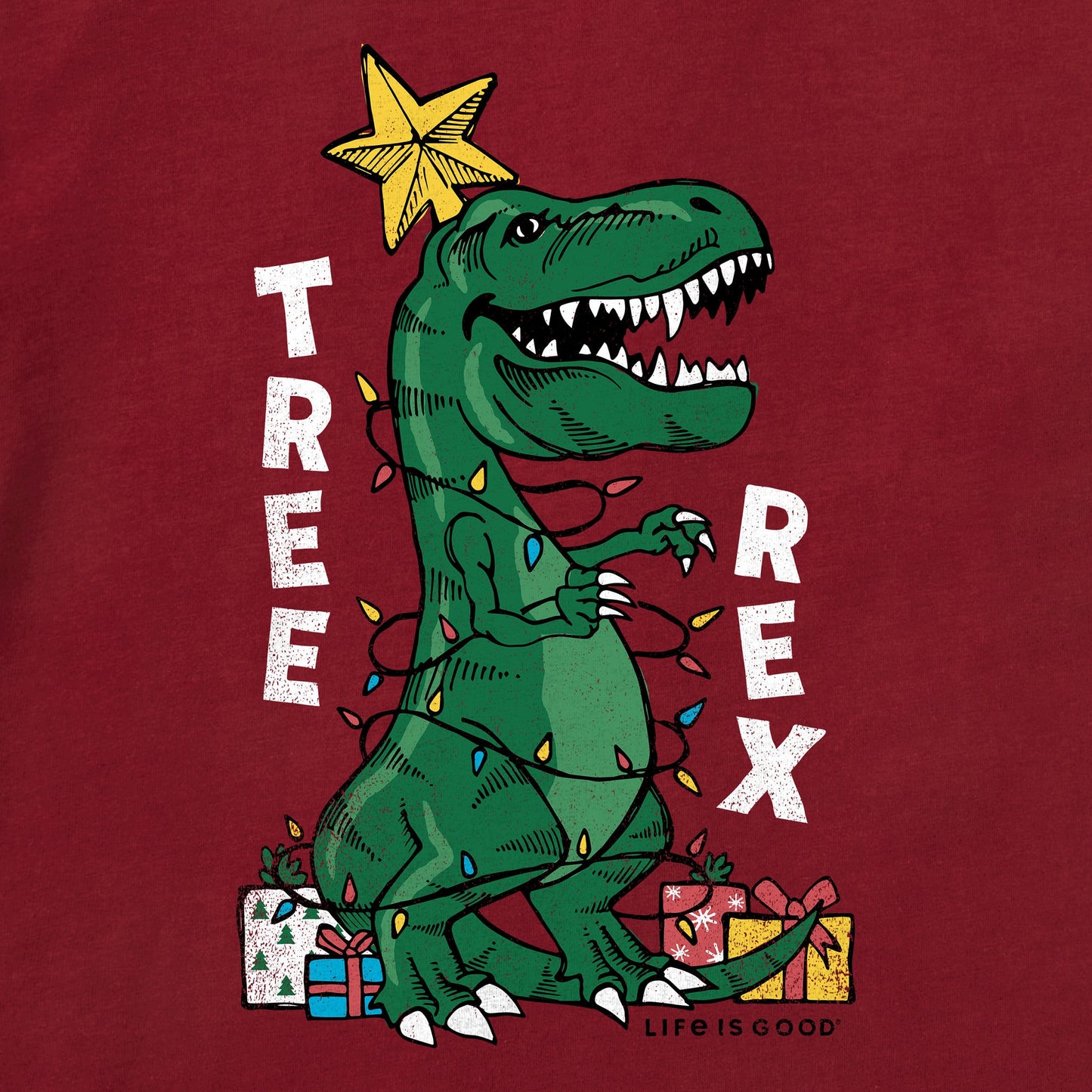 Kids Tree Rex Long Sleeve Crusher Tee
