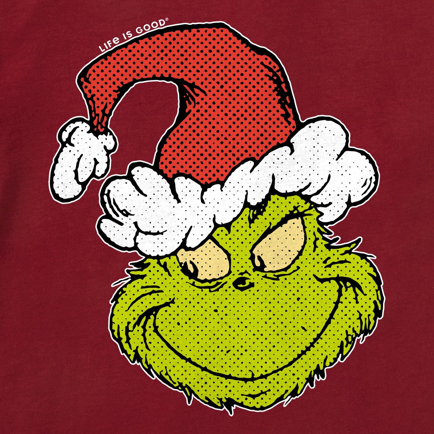 Kids Pop Art Grinch Long Sleeve Crusher Tee