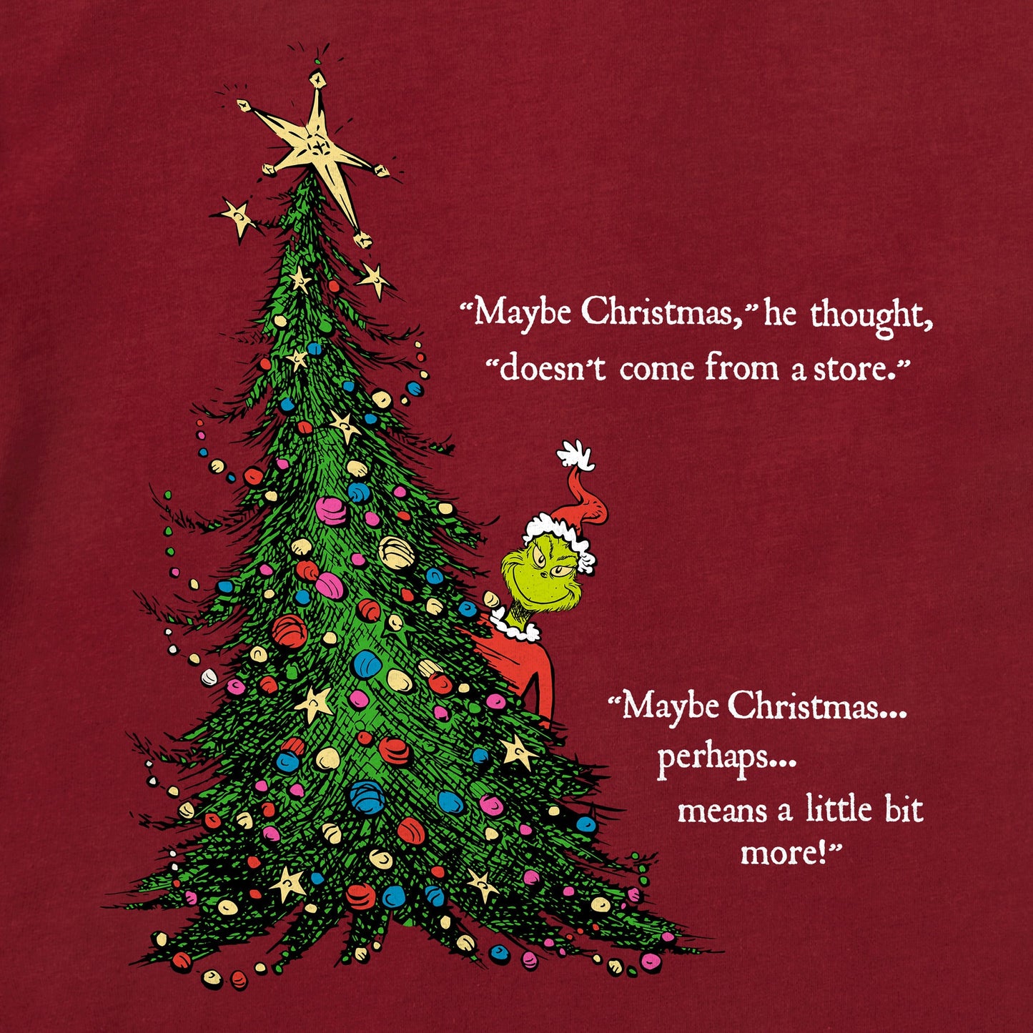 Kids Grinch Christmas Means More Long Sleeve Crusher Tee