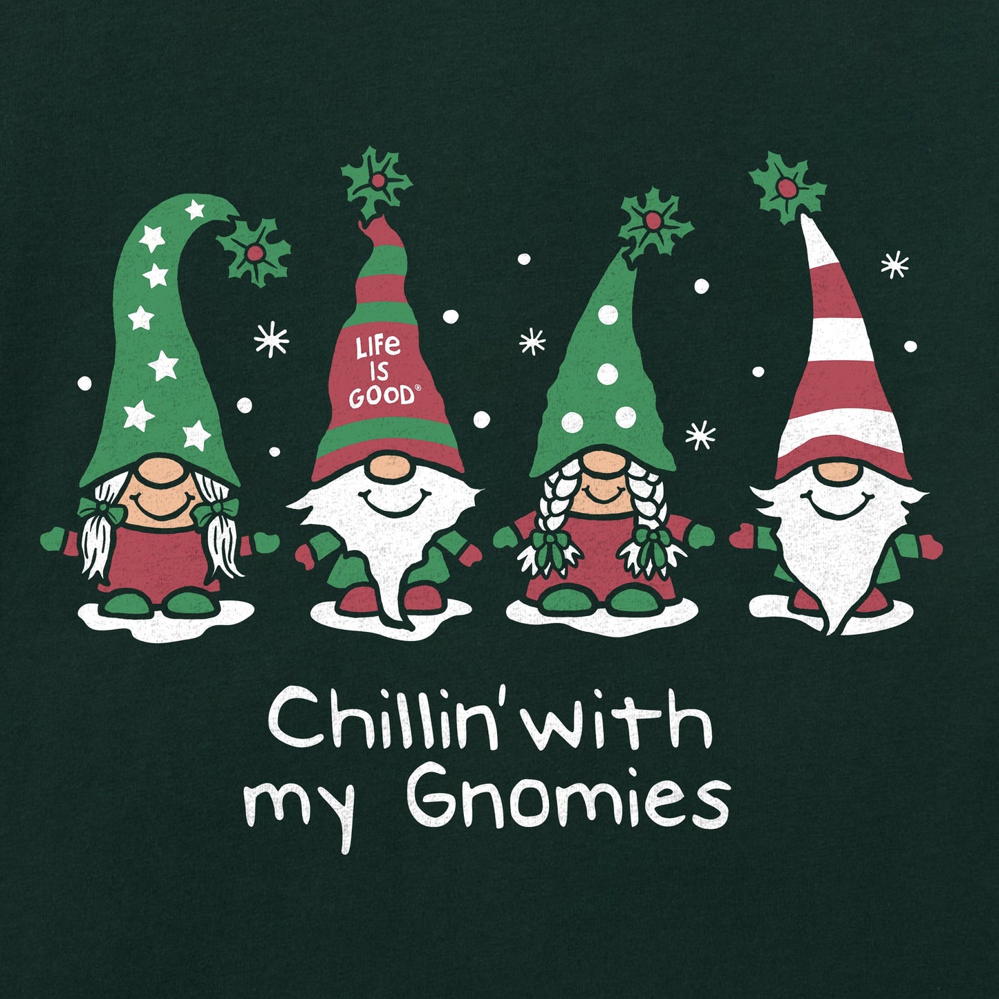 Kids Chillin' with my Gnomies Fam Long Sleeve Crusher Tee