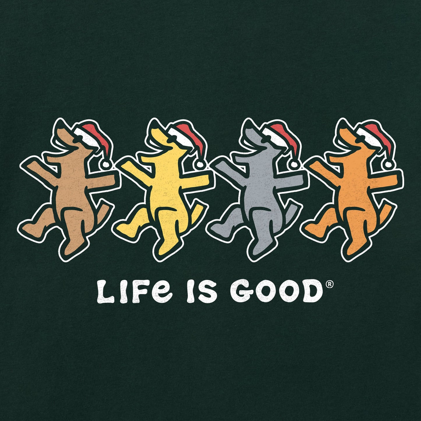 Kids Dancing Santa Rockets Long Sleeve Crusher Tee