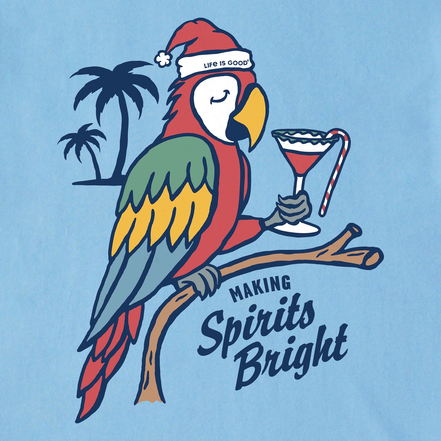 Men's Holiday Parrot Short Sleeve Crusher Tee