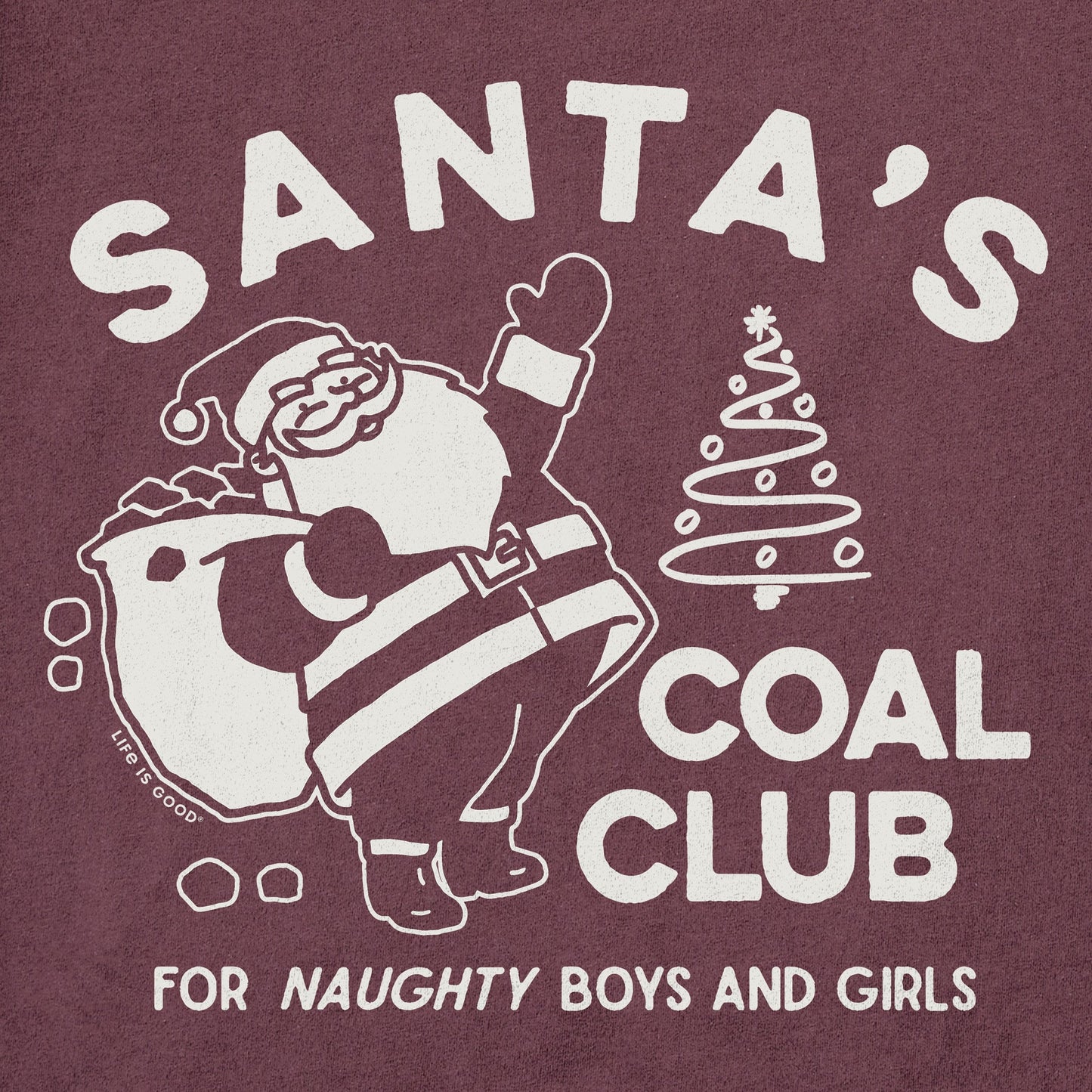 Men's Santa's Coal Club Short Sleeve Crusher Tee