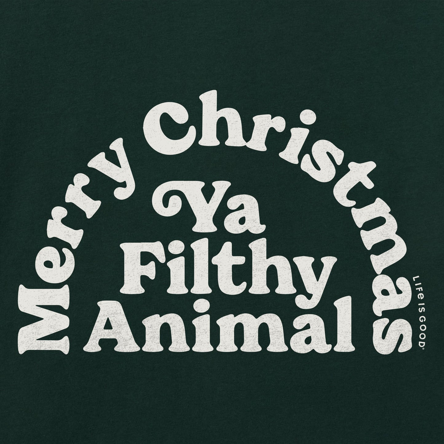Men's Merry Christmas Ya Filthy Animal Short Sleeve Crusher Tee