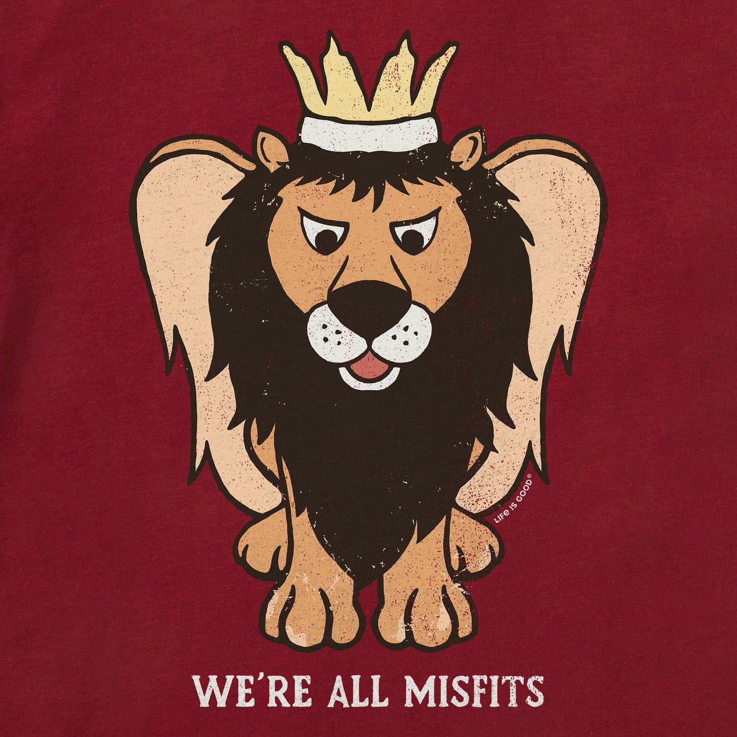 Men's We're All Misfits King Long Sleeve Crusher Tee