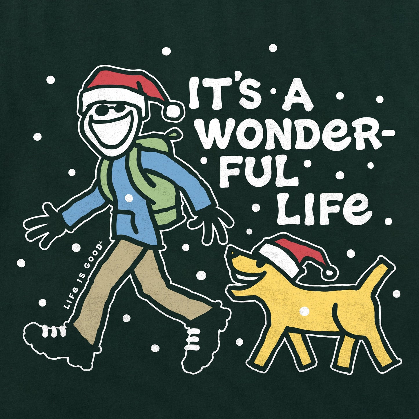 Men's Jake and Rocket Wonderful Life Long Sleeve Crusher Tee