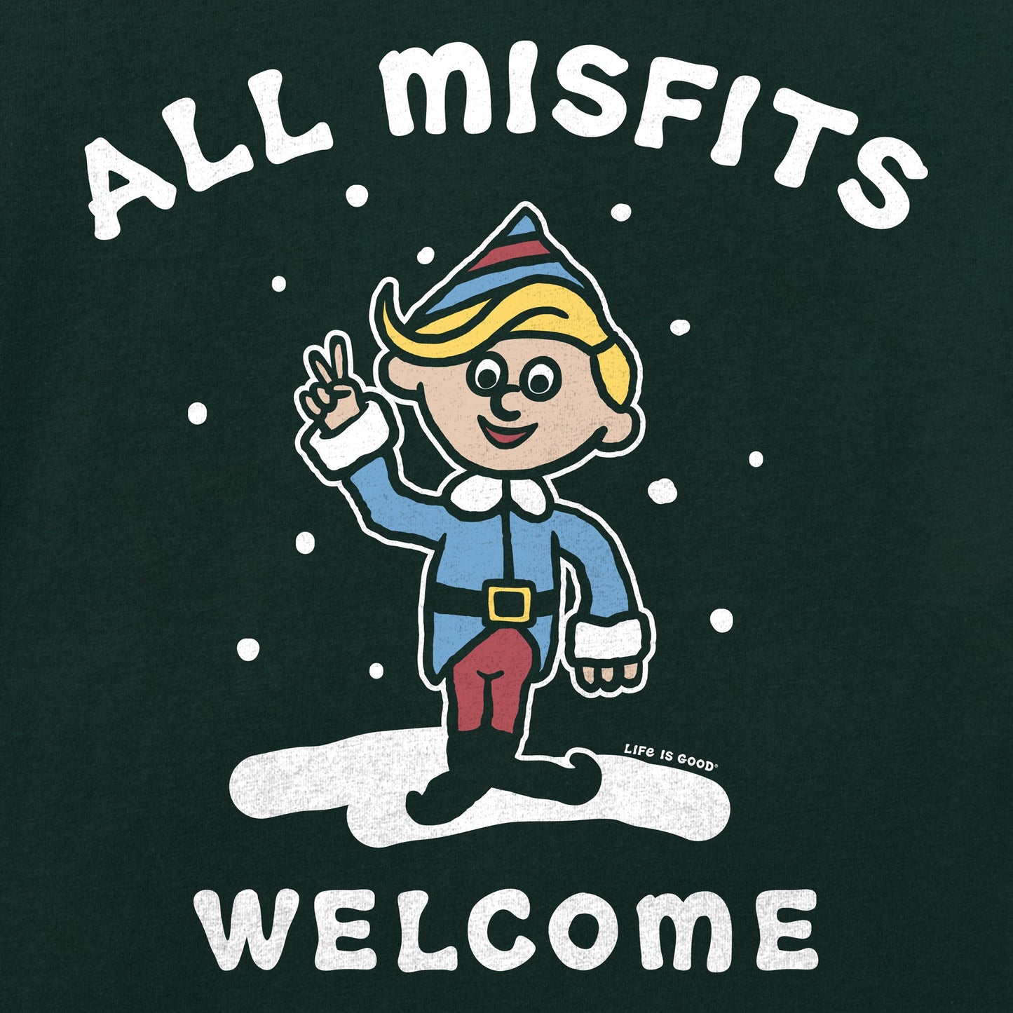 Men's All Misfits Welcome Long Sleeve Crusher Tee