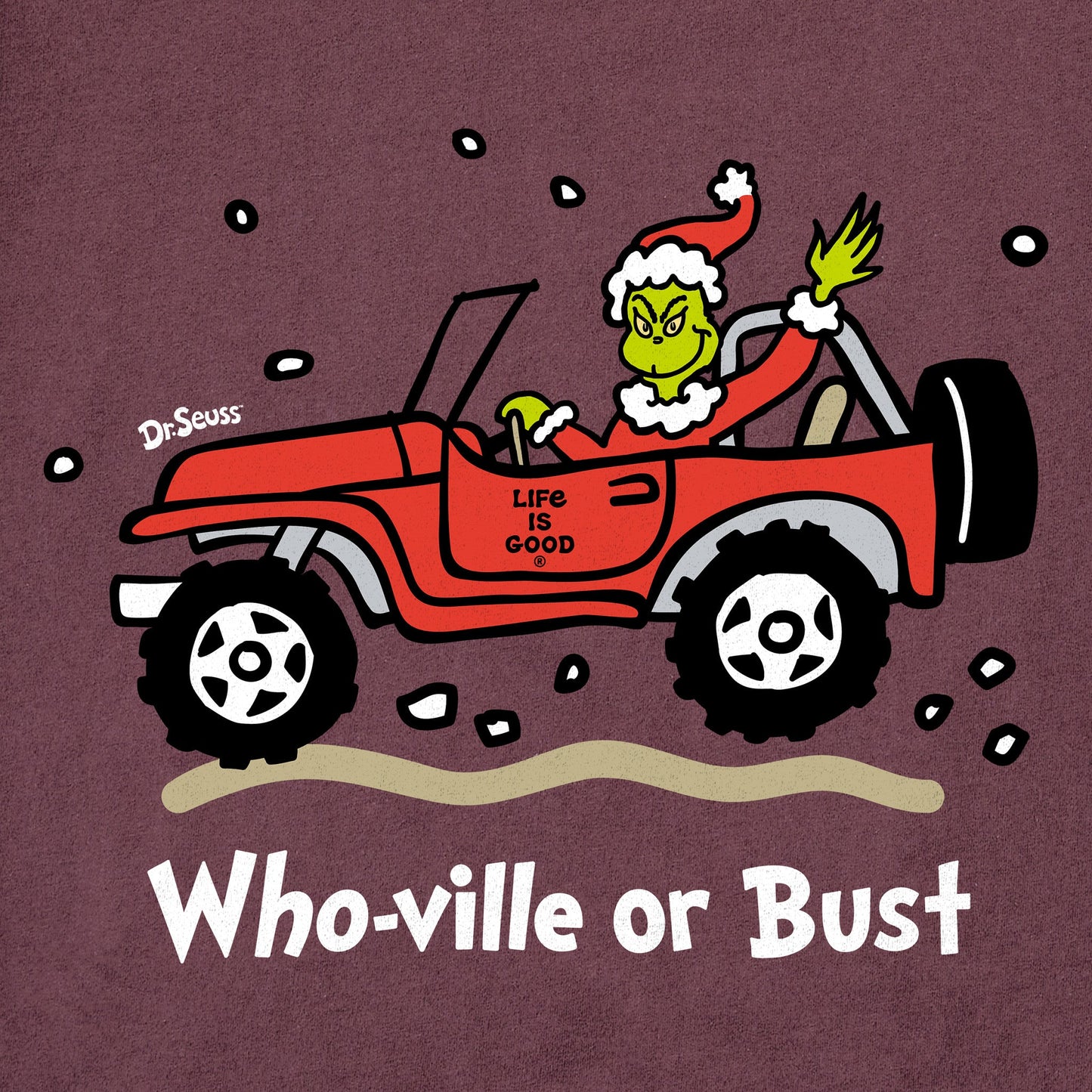 Men's Who-Ville or Bust SUV Grinch Long Sleeve Crusher Tee