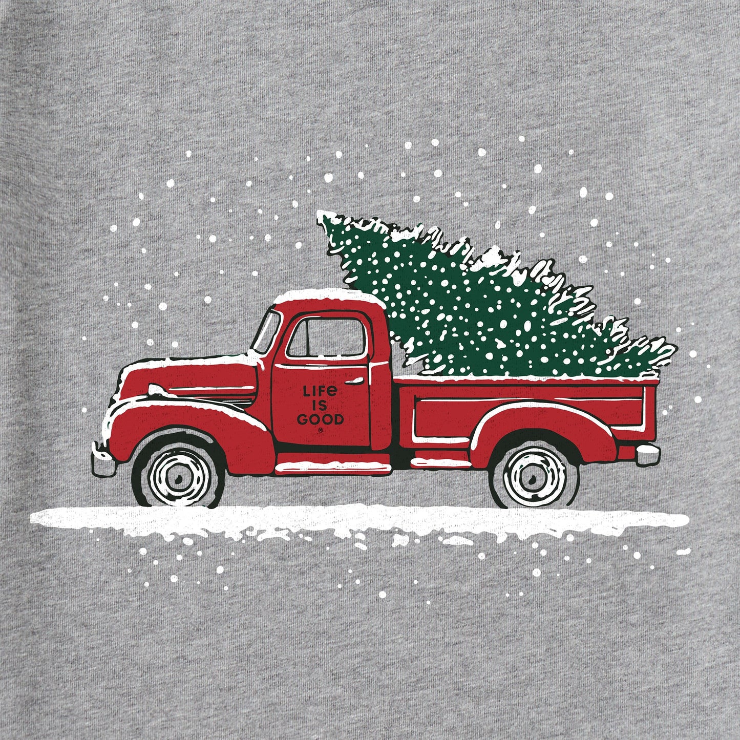 Men's Old Christmas Tree Long Sleeve Crusher Tee