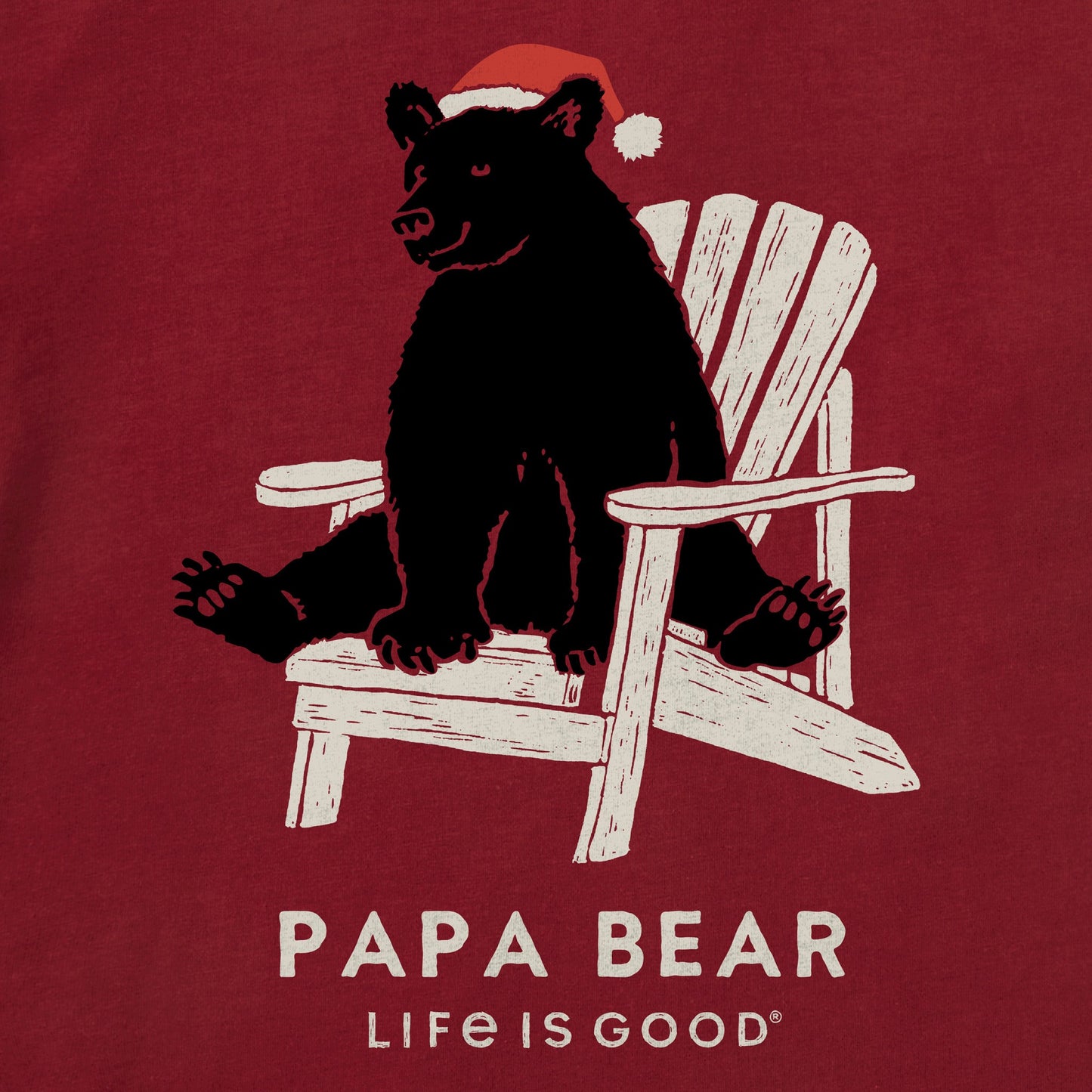 Men's Holiday Adirondack Papa Bear Long Sleeve Crusher Tee