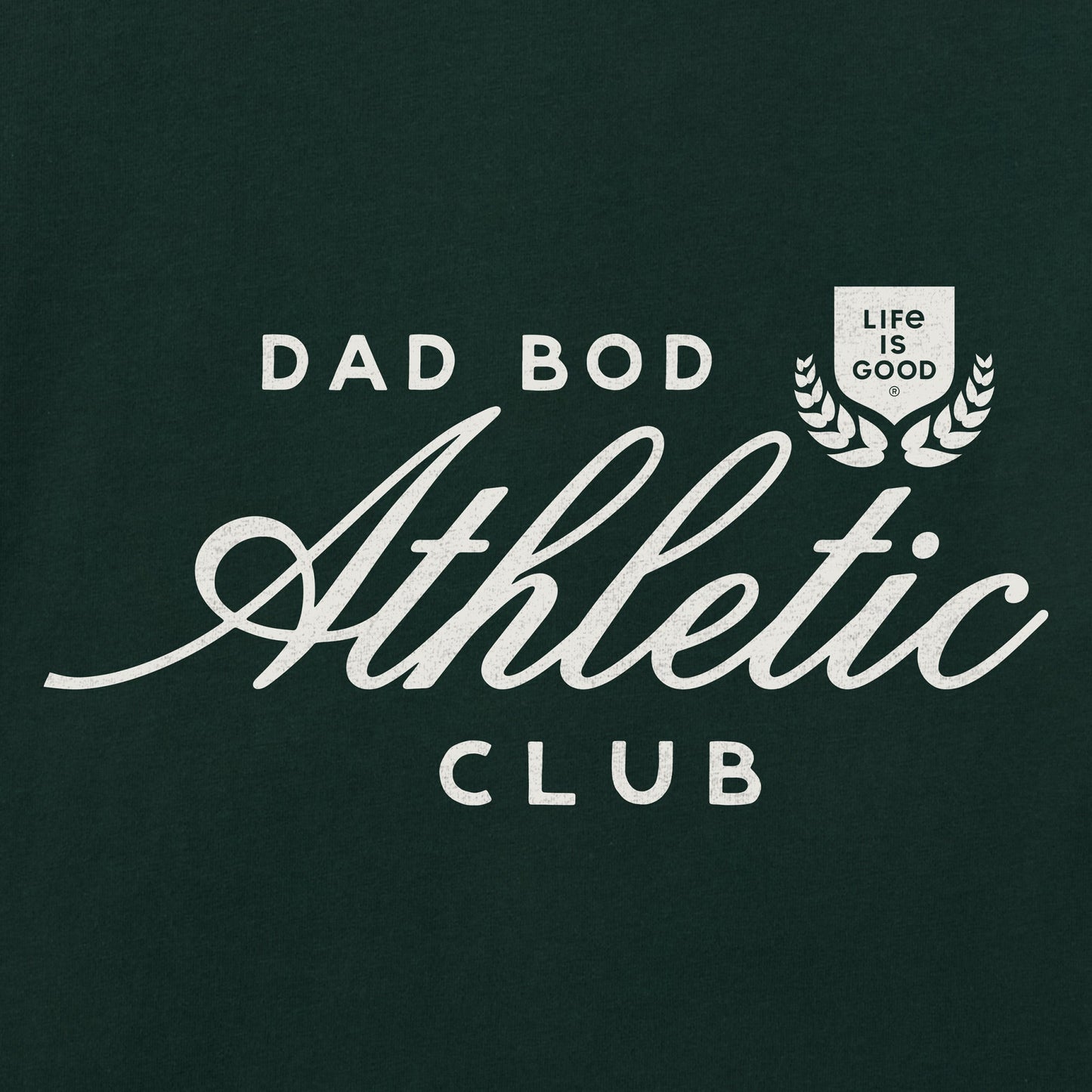 Men's Dad Bod Athletic Club Script Short Sleeve Crusher Tee