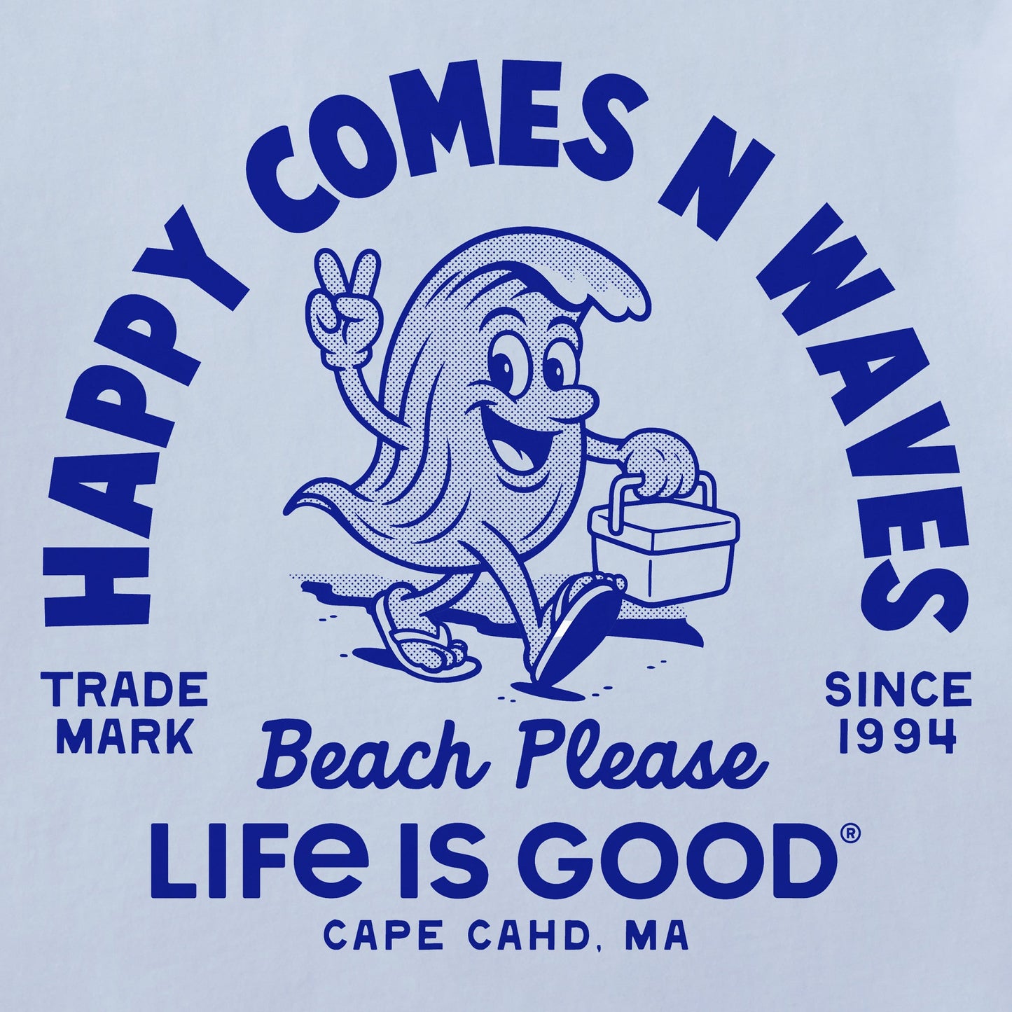 Women's Happy Comes N Waves Short Sleeve Crusher Boxy Tee