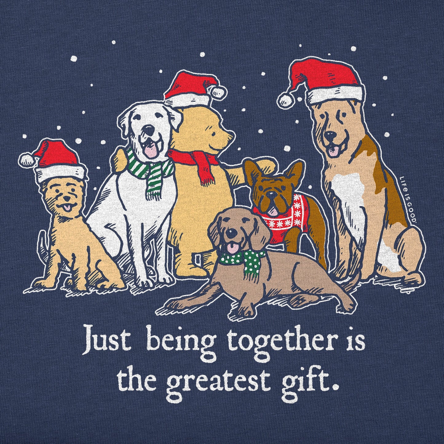 Toddler Winnie & Dogs Being Together is the Greatest Gift Short Sleeve Crusher Tee