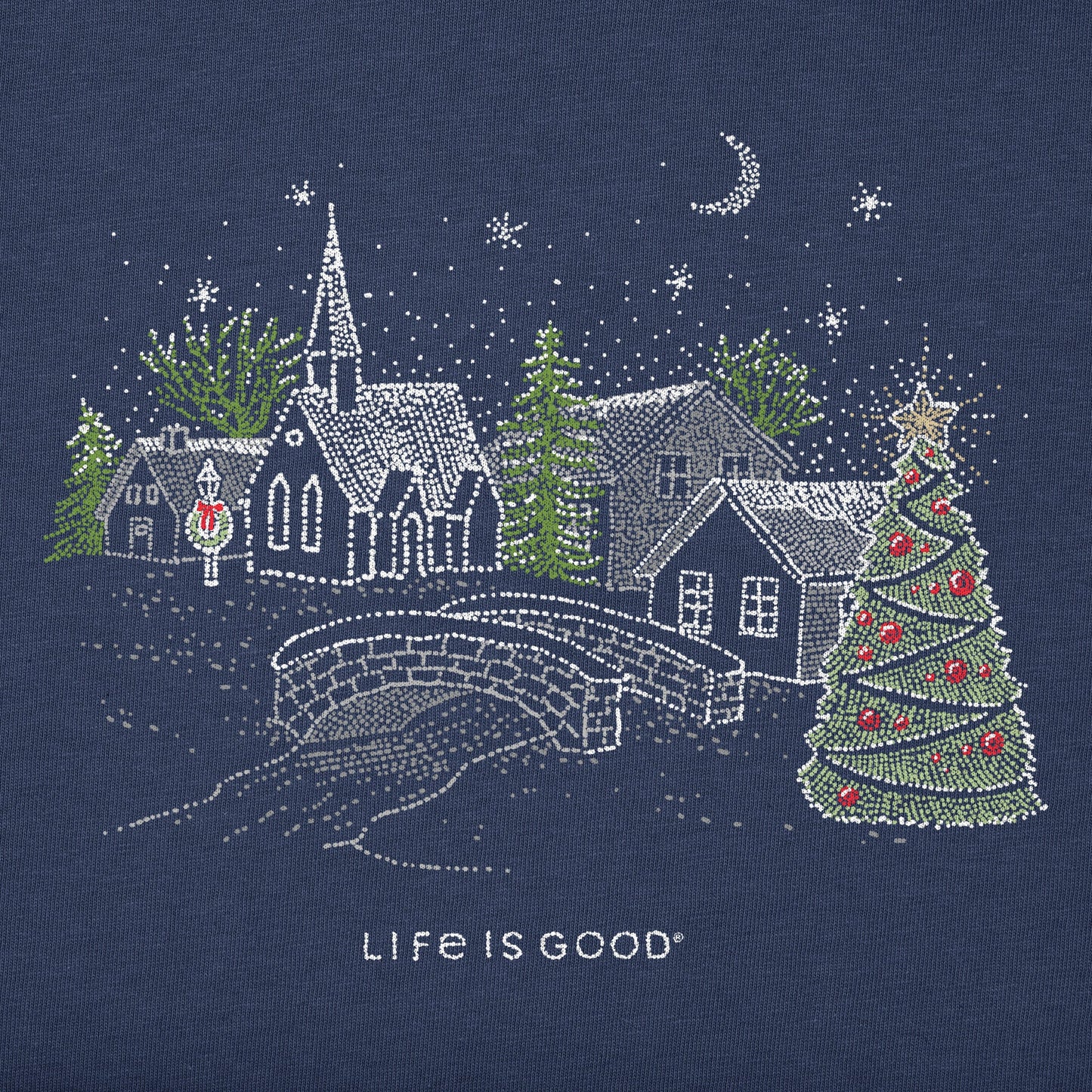 Women's Village Scene Long Sleeve Crusher Vee