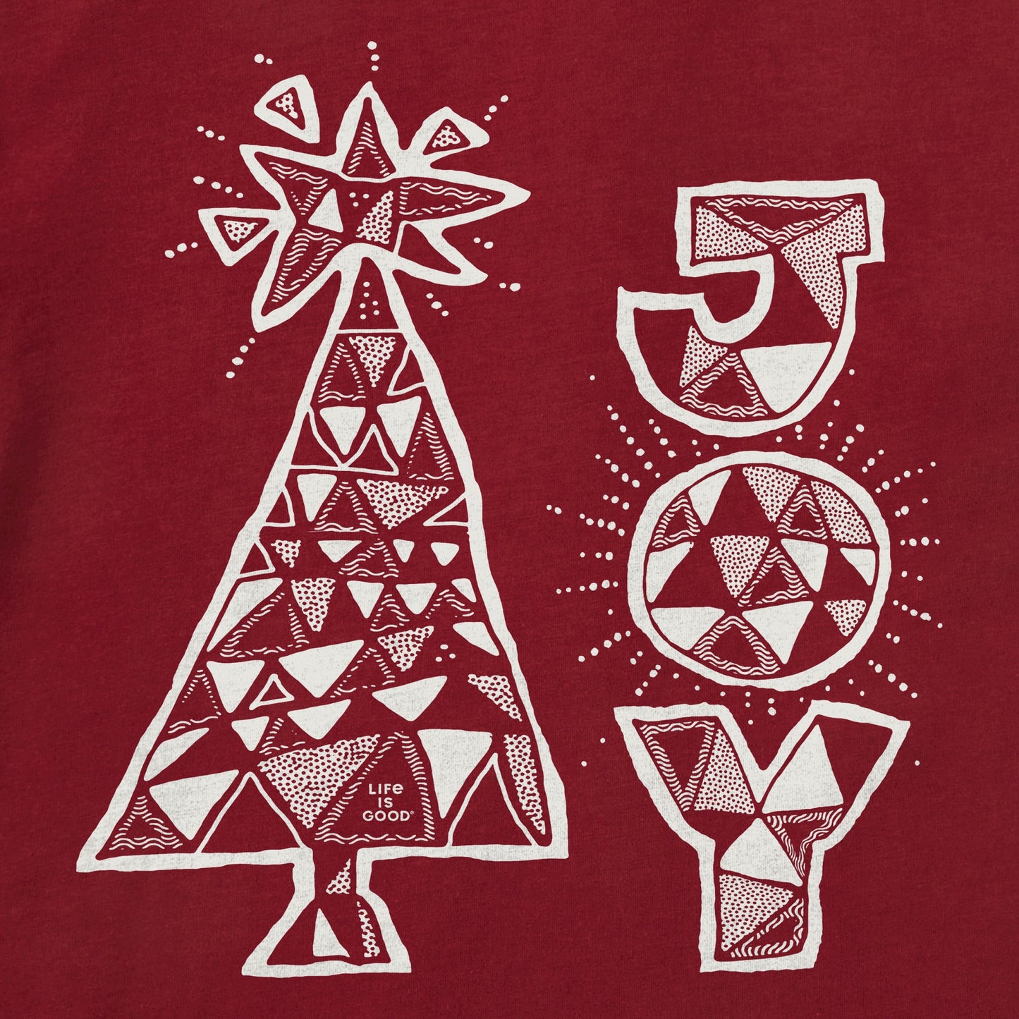 Women's Christmas Joy Long Sleeve Crusher Vee