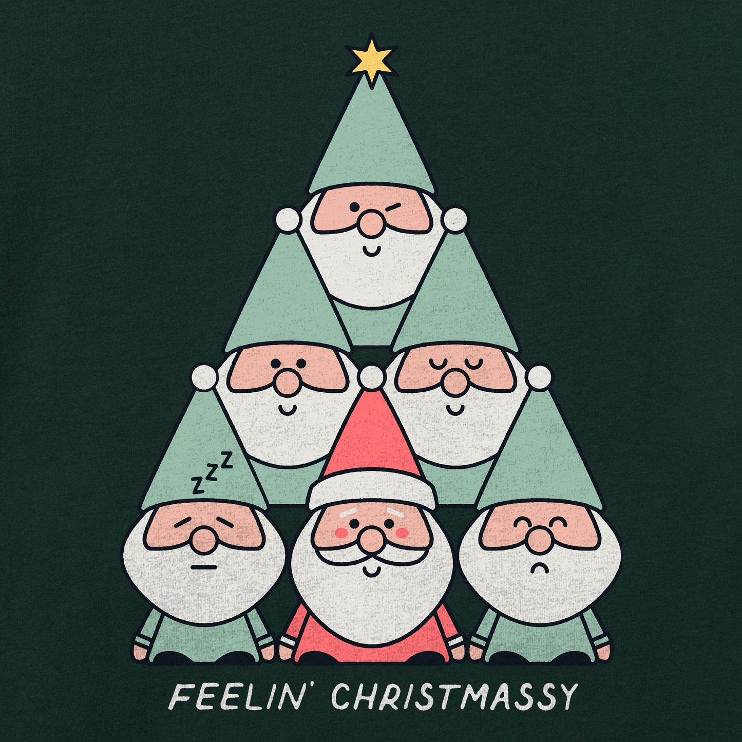 Women's Feelin' Christmassy Long Sleeve Crusher Tee