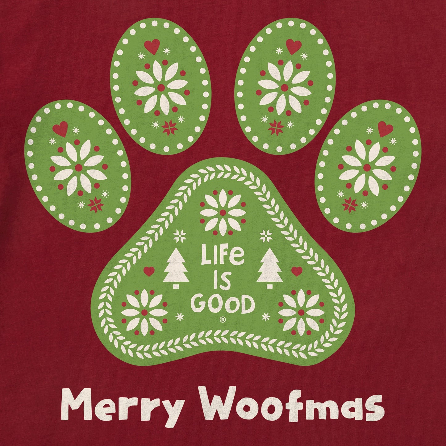 Women's Dog Paw Long Sleeve Crusher Tee