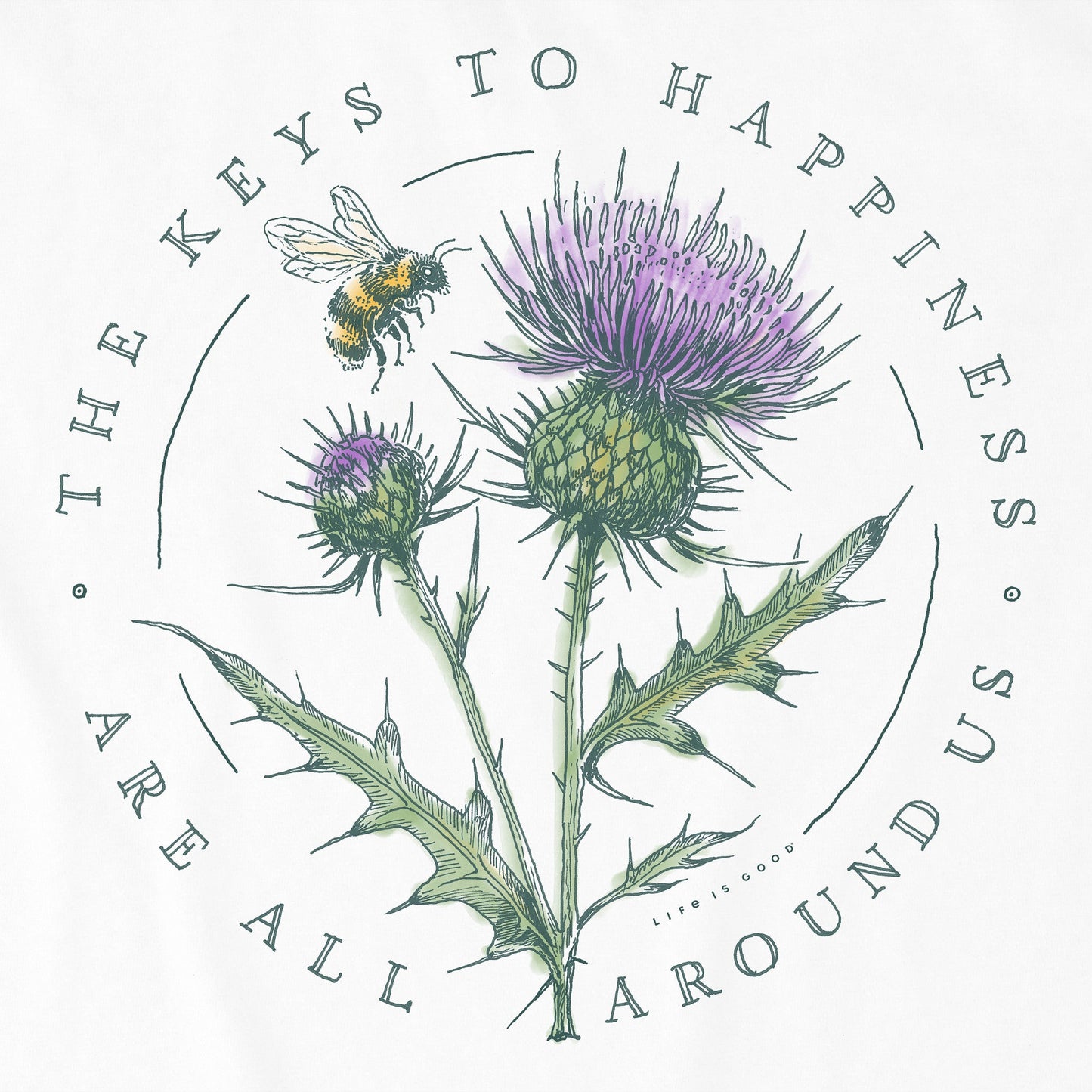 Women's The Thistle Keys To Happiness Short Sleeve Tee