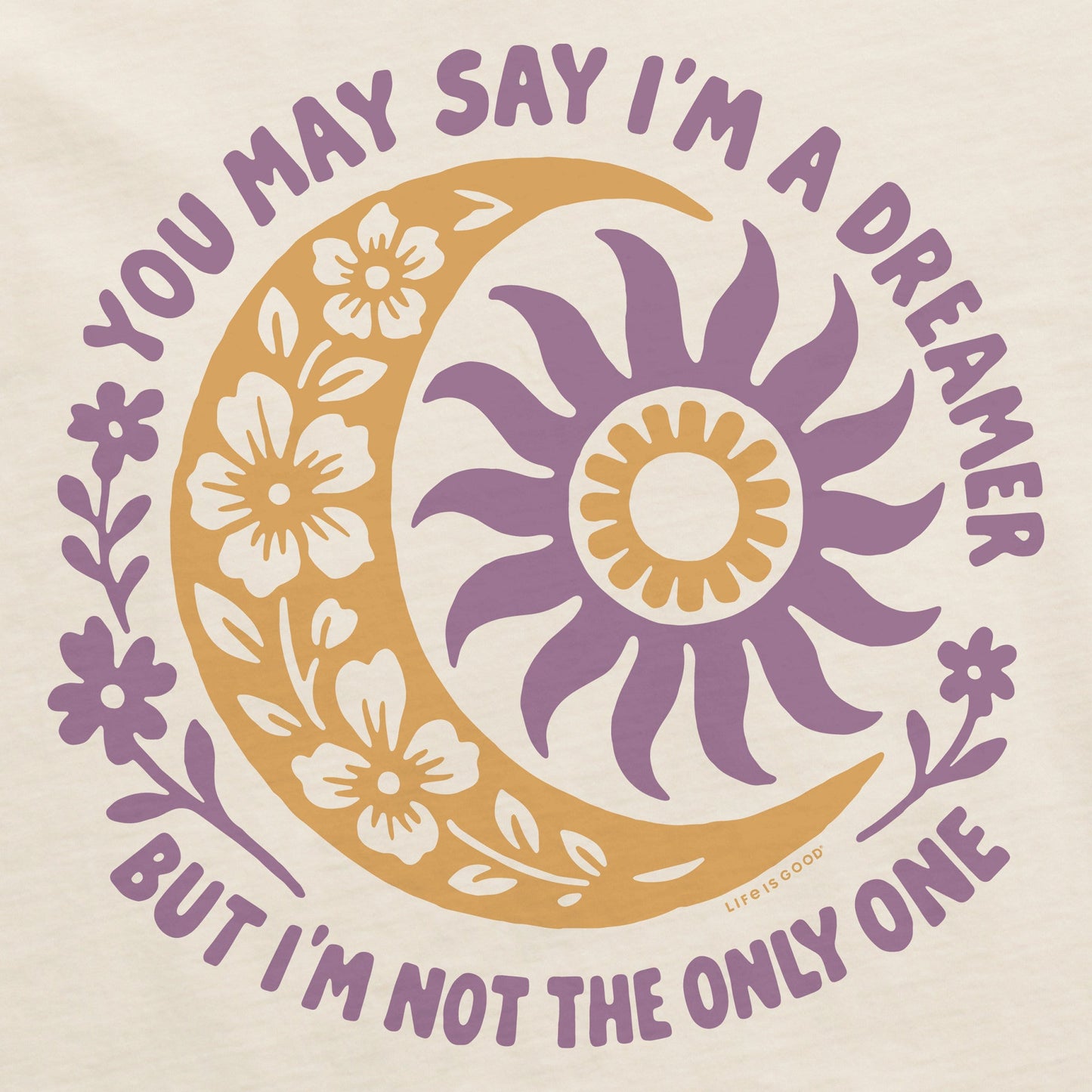 Women's You May Say I'm a Dreamer Sun Moon Crusher-LITE Shrunken Tee