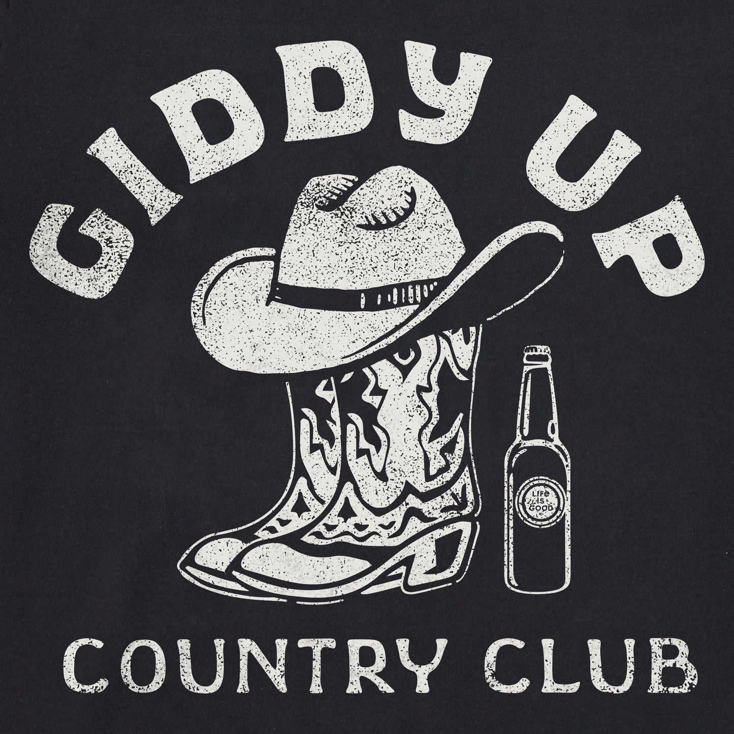 Women's Giddy Up Country Club Short Sleeve Crusher Boxy Tee
