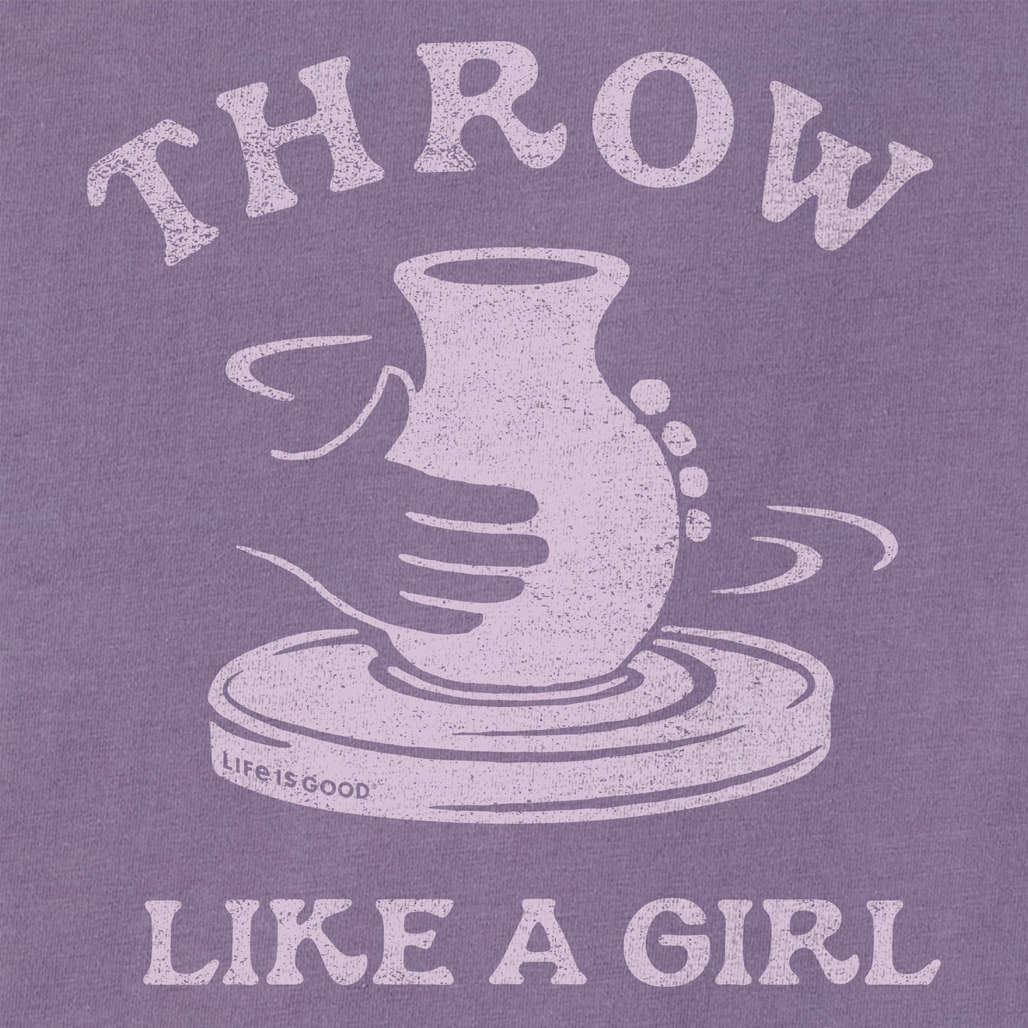 Women's Throw Like a Girl Short Sleeve Crusher Boxy Tee