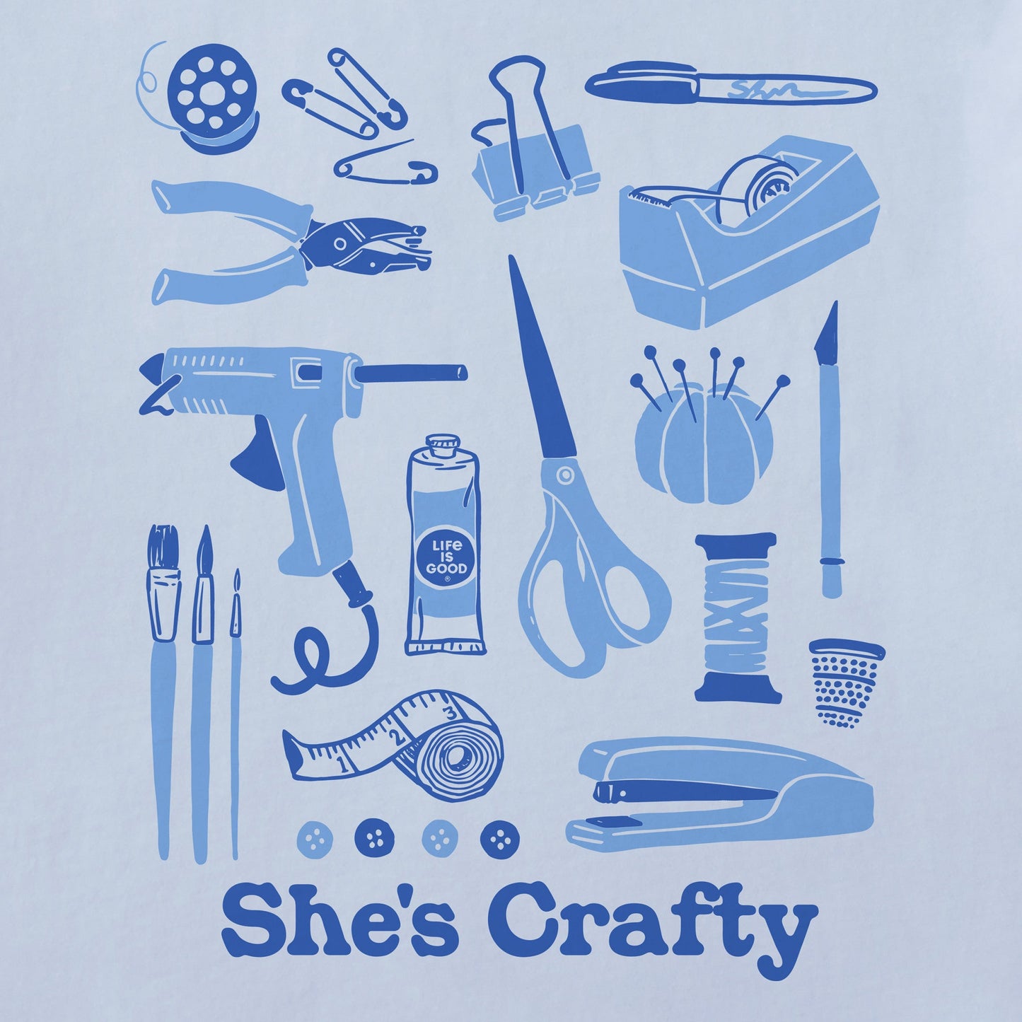 Women's She's Crafty Short Sleeve Crusher Boxy Tee