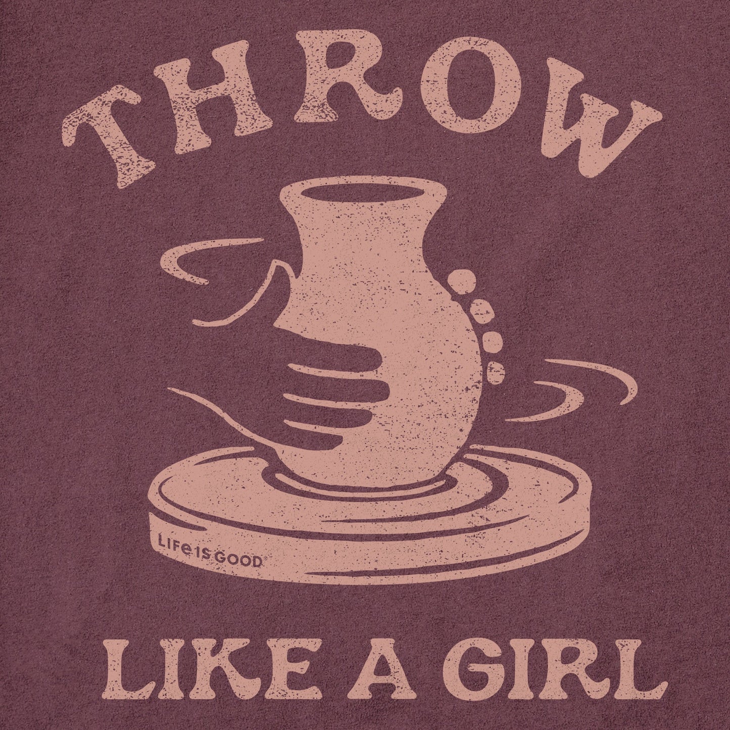 Women's Throw Like a Girl Short Sleeve Crusher Tee