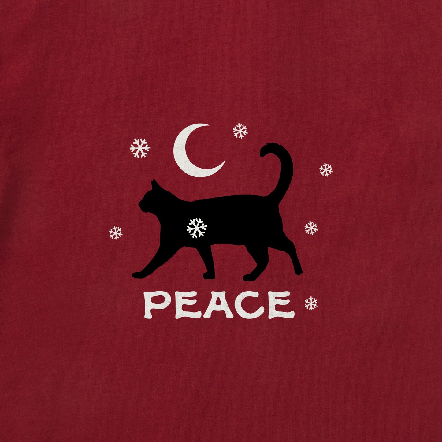 Men's Peace Cat Short Sleeve Crusher Tee