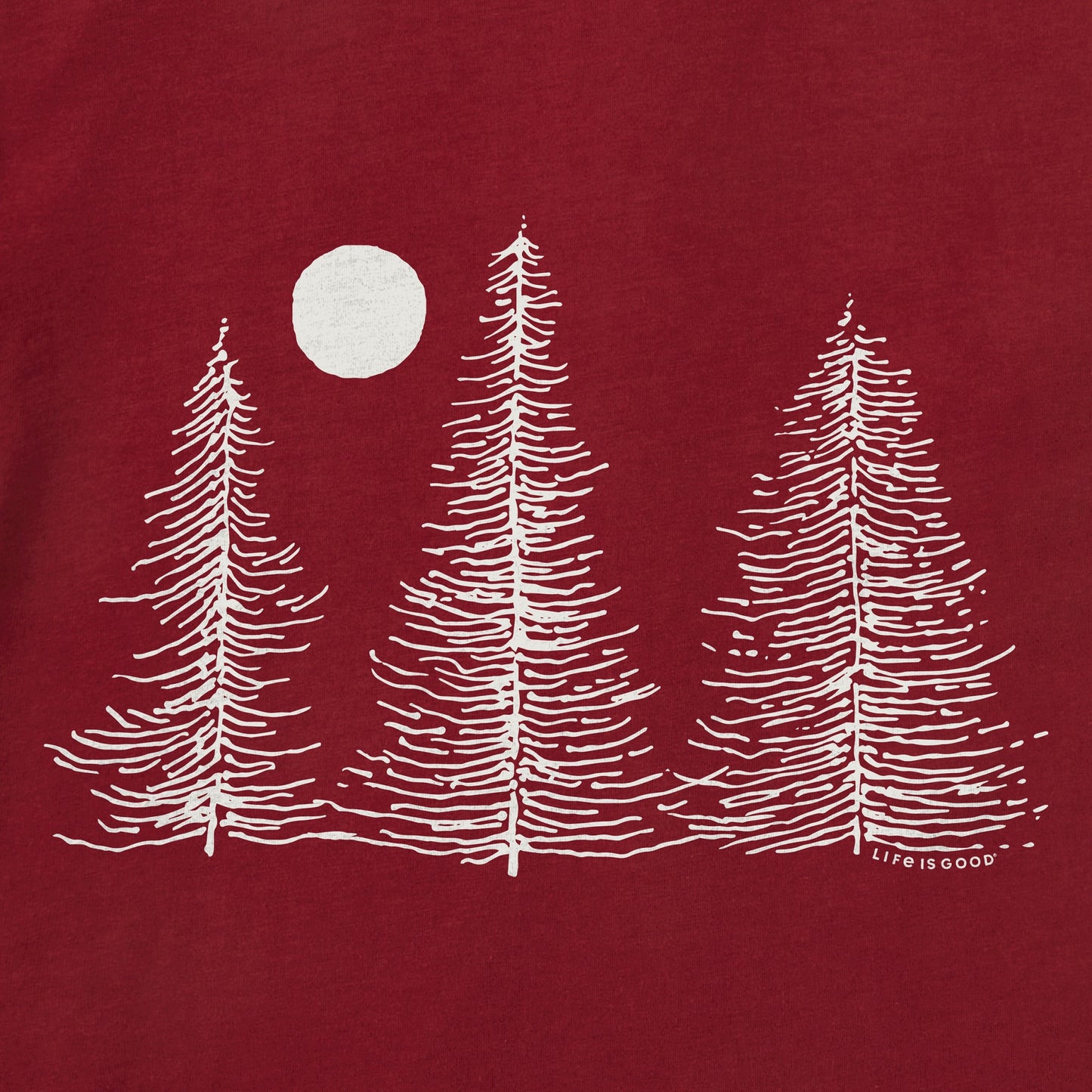Men's Three Winter Trees Long Sleeve Crusher Tee