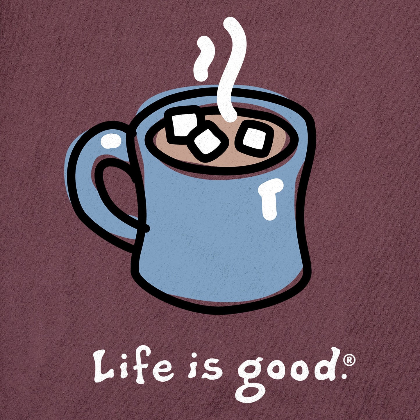 Men's Hot Cocoa Mug Long Sleeve Crusher Tee