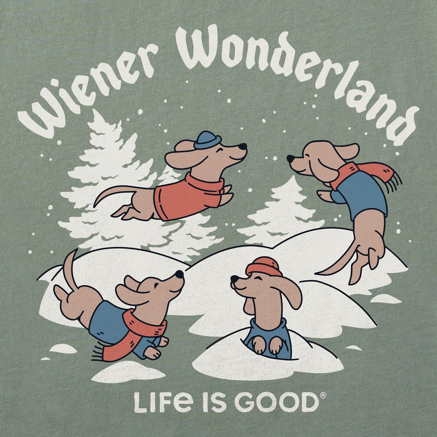 Men's Wiener Wonderland Long Sleeve Crusher Tee