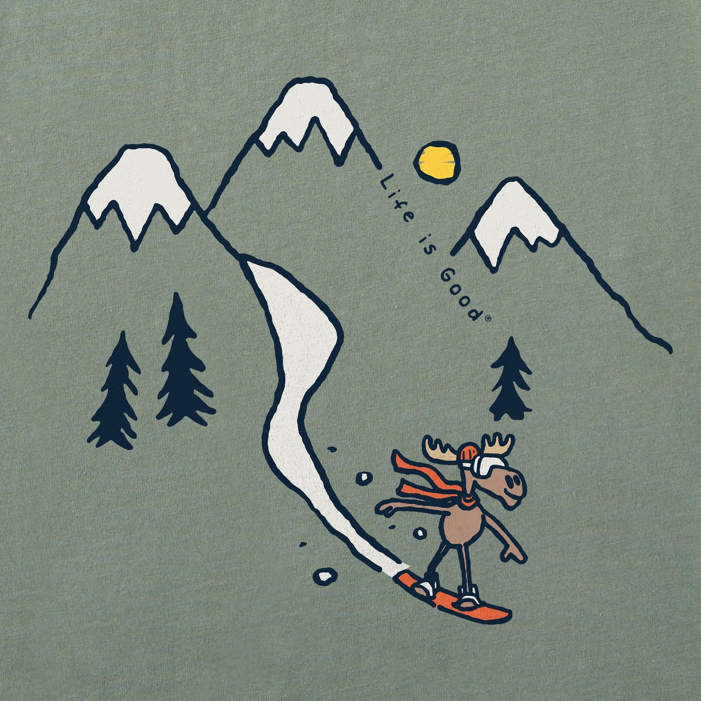 Men's Moose Snowboard Vista Long Sleeve Crusher Tee