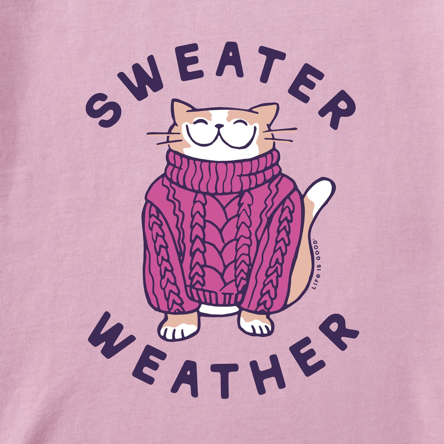 Women's Sweater Weather Cat Simply True Crew