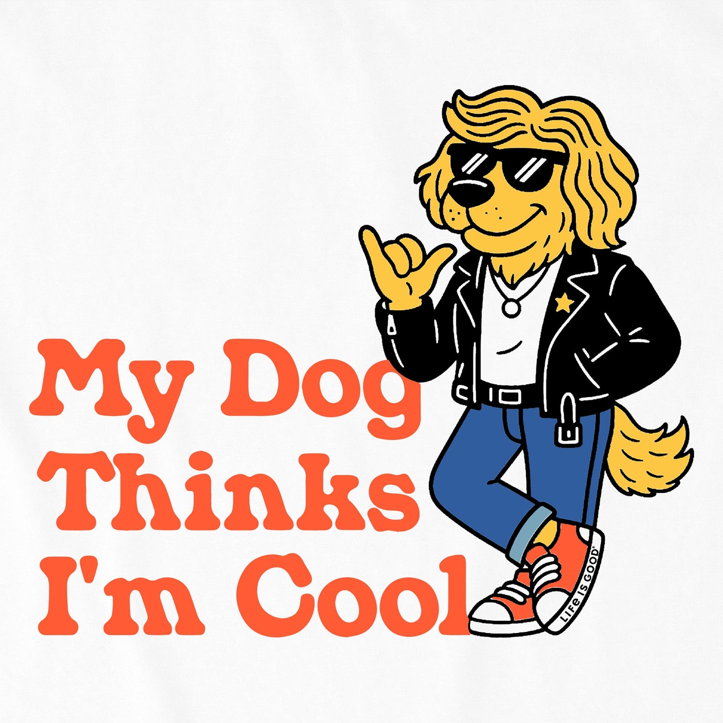 Women's My Dog Thinks I'm Cool Jacket Short Sleeve Crusher Boxy Tee
