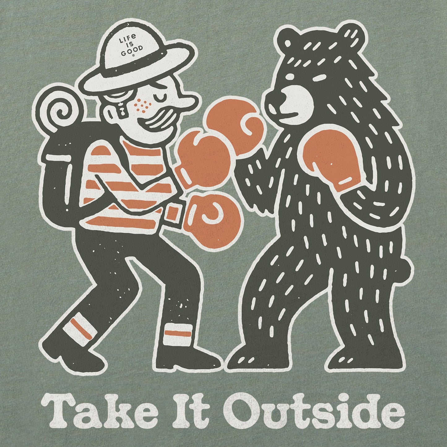 Women's Take it Outside Boxing Short Sleeve Crusher Tee