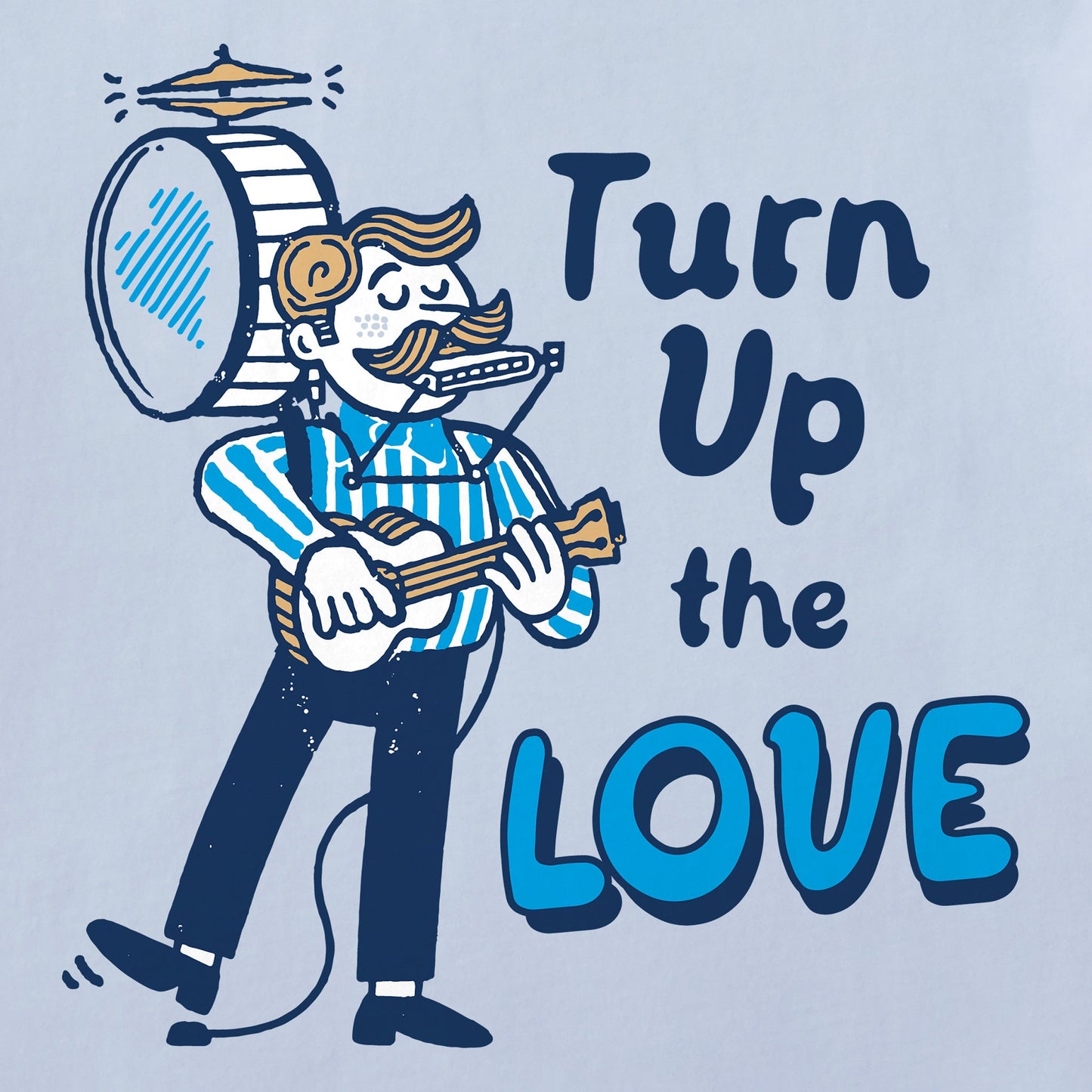 Women's Turn Up the Love One Man Band Short Sleeve Crusher Tee