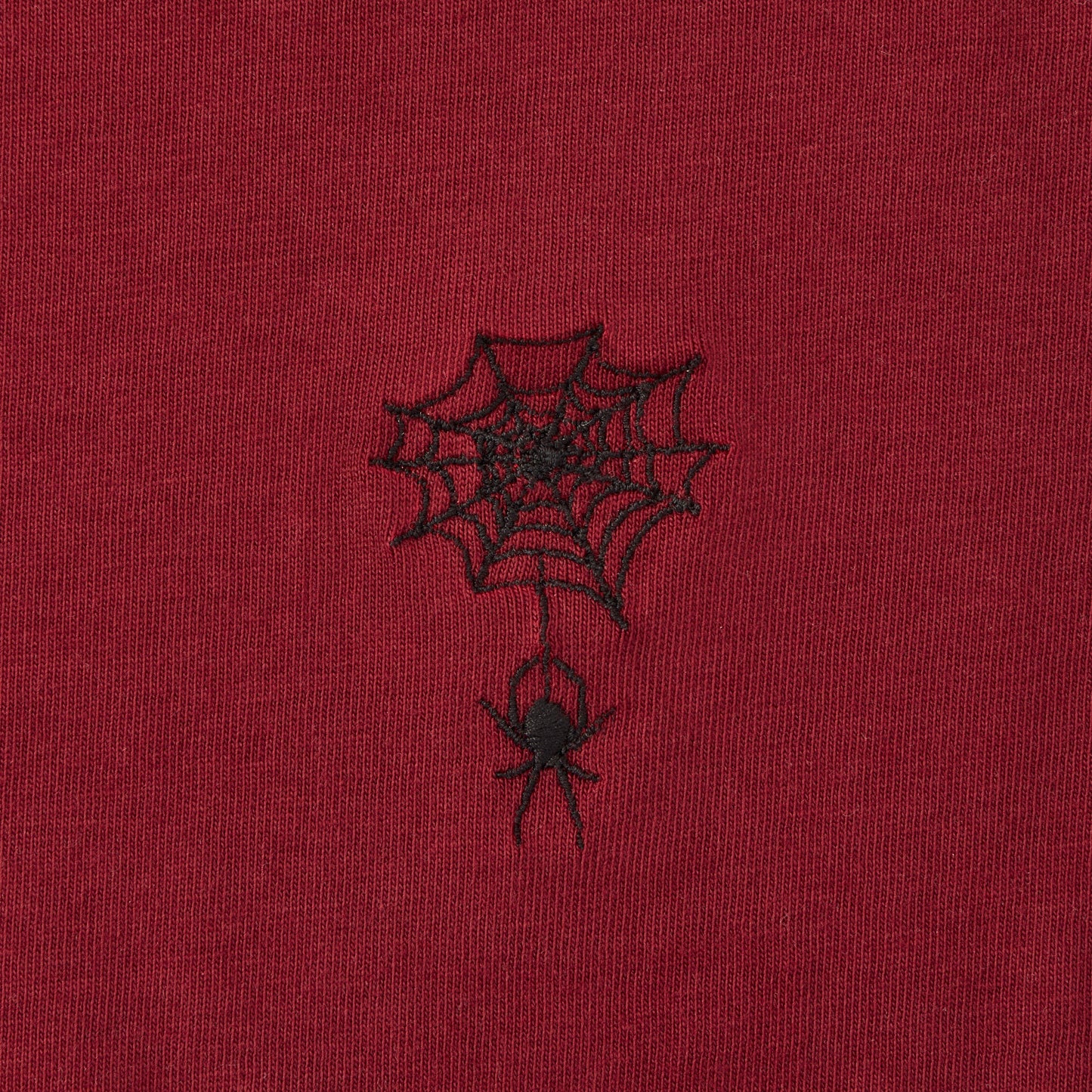 Kids Embroidered Spiderweb Long Sleeve Crusher Tee