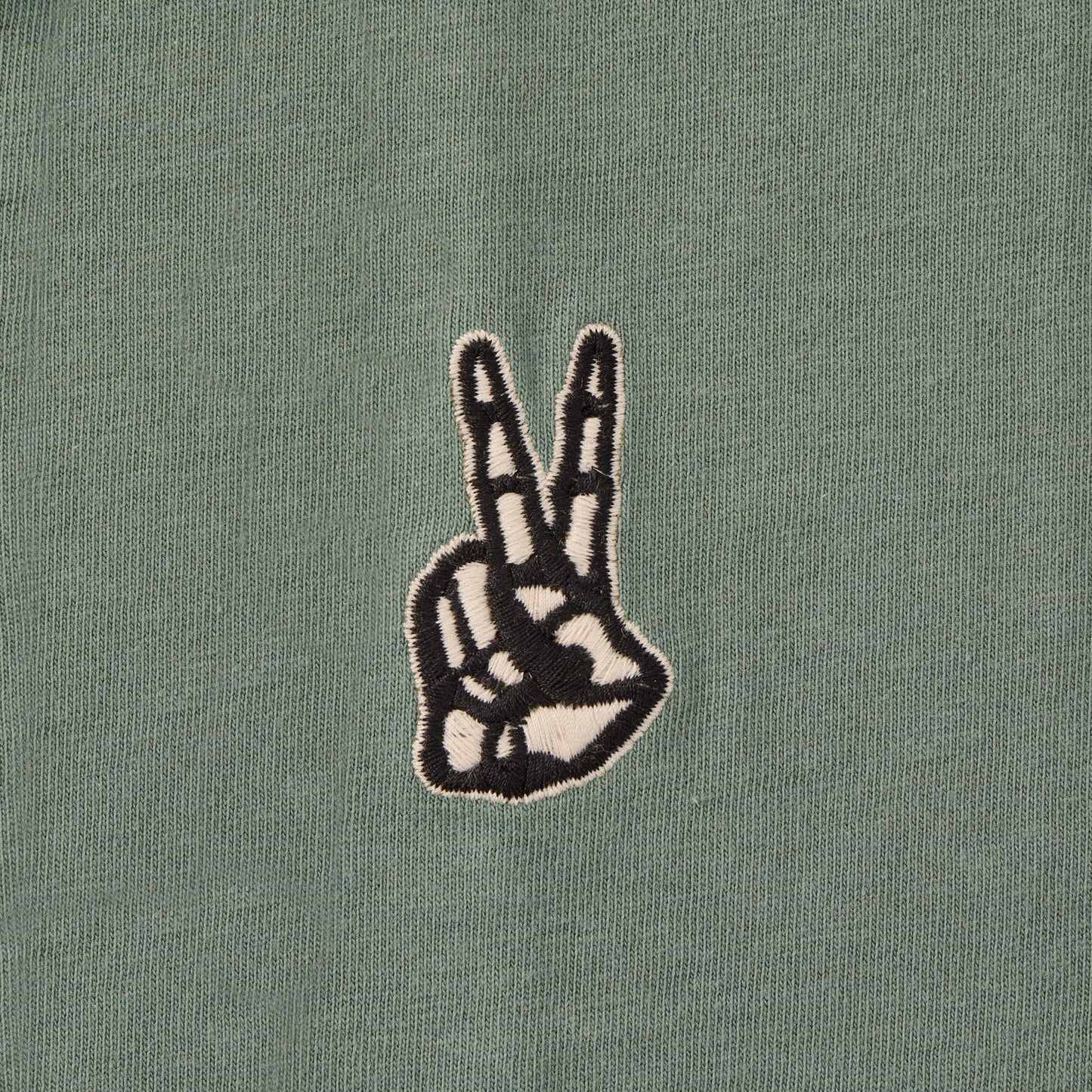 Women's Embroidered Skeleton Peace Hand Crusher-LITE Shrunken Tee