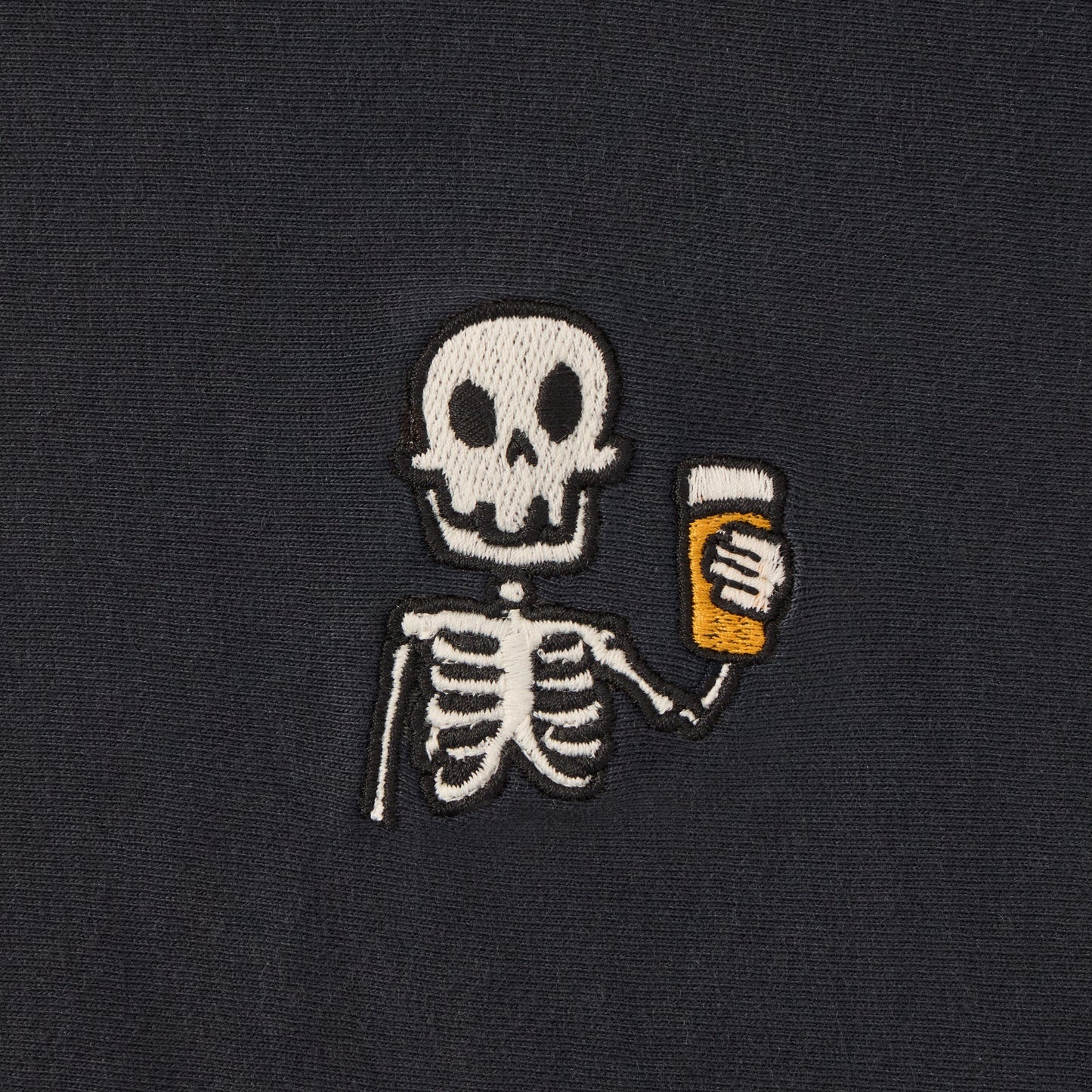 Women's Embroidered Skeleton Beer Crusher-LITE Shrunken Tee