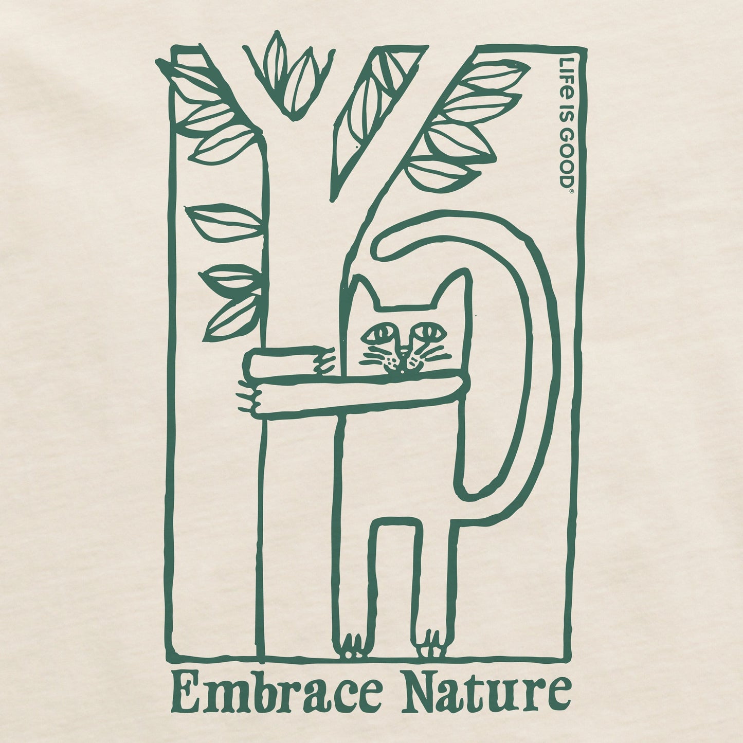 Women's Embrace Nature Cat Long Sleeve Crusher Tee
