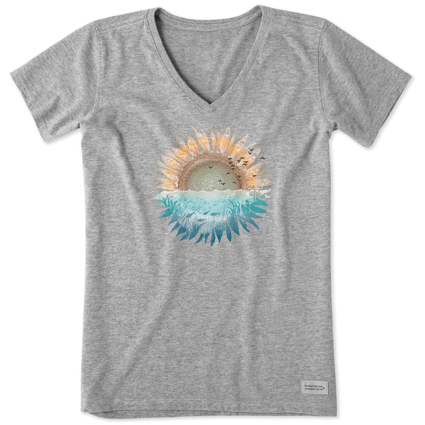 Women's Under Sunflower Short Sleeve Crusher Vee