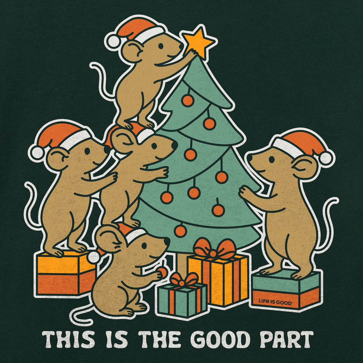 Men's This is the Good Part Mice Long Sleeve Crusher Tee